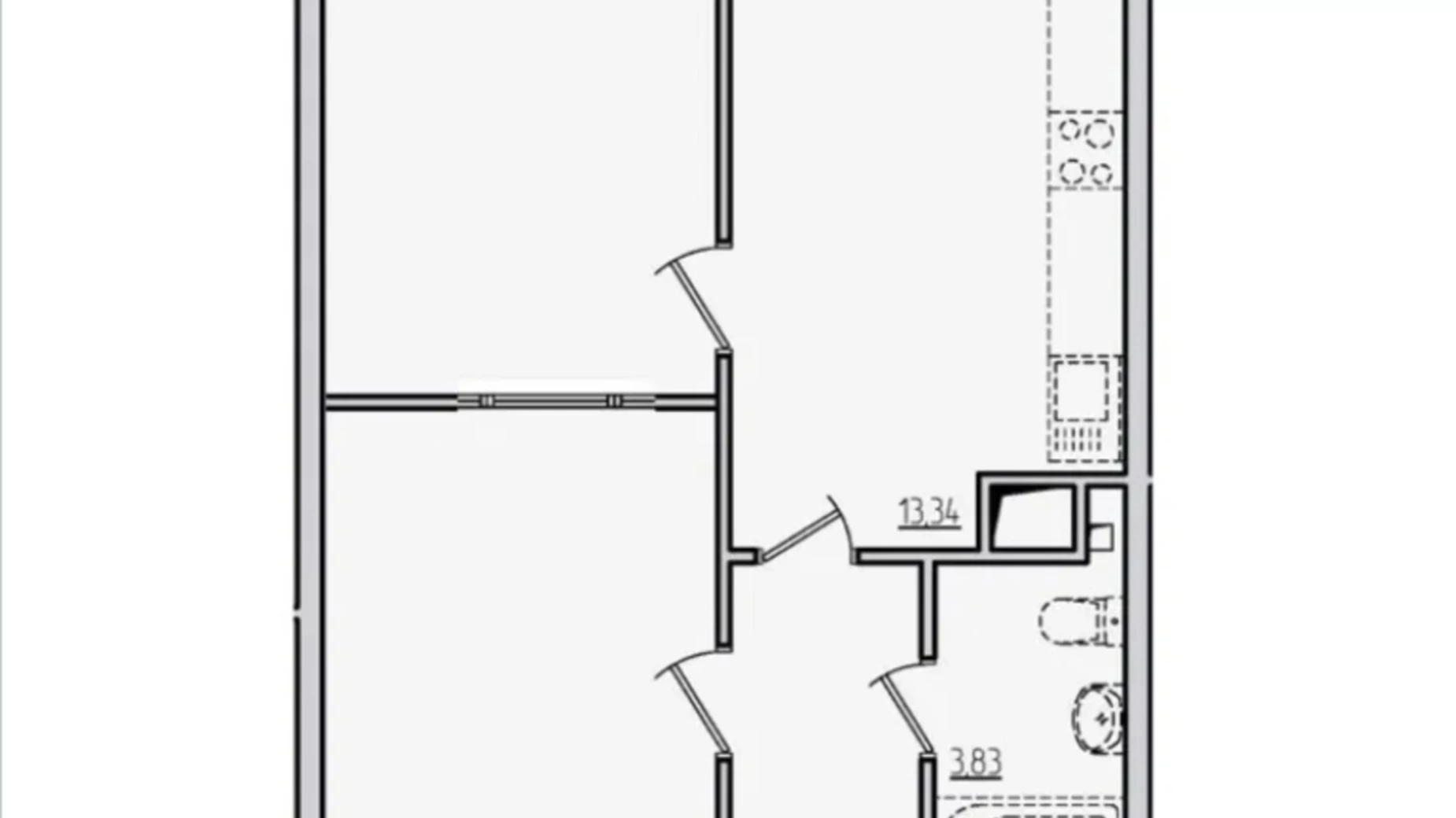 Продається 1-кімнатна квартира 44 кв. м у Одесі, вул. Перлинна, 1Б