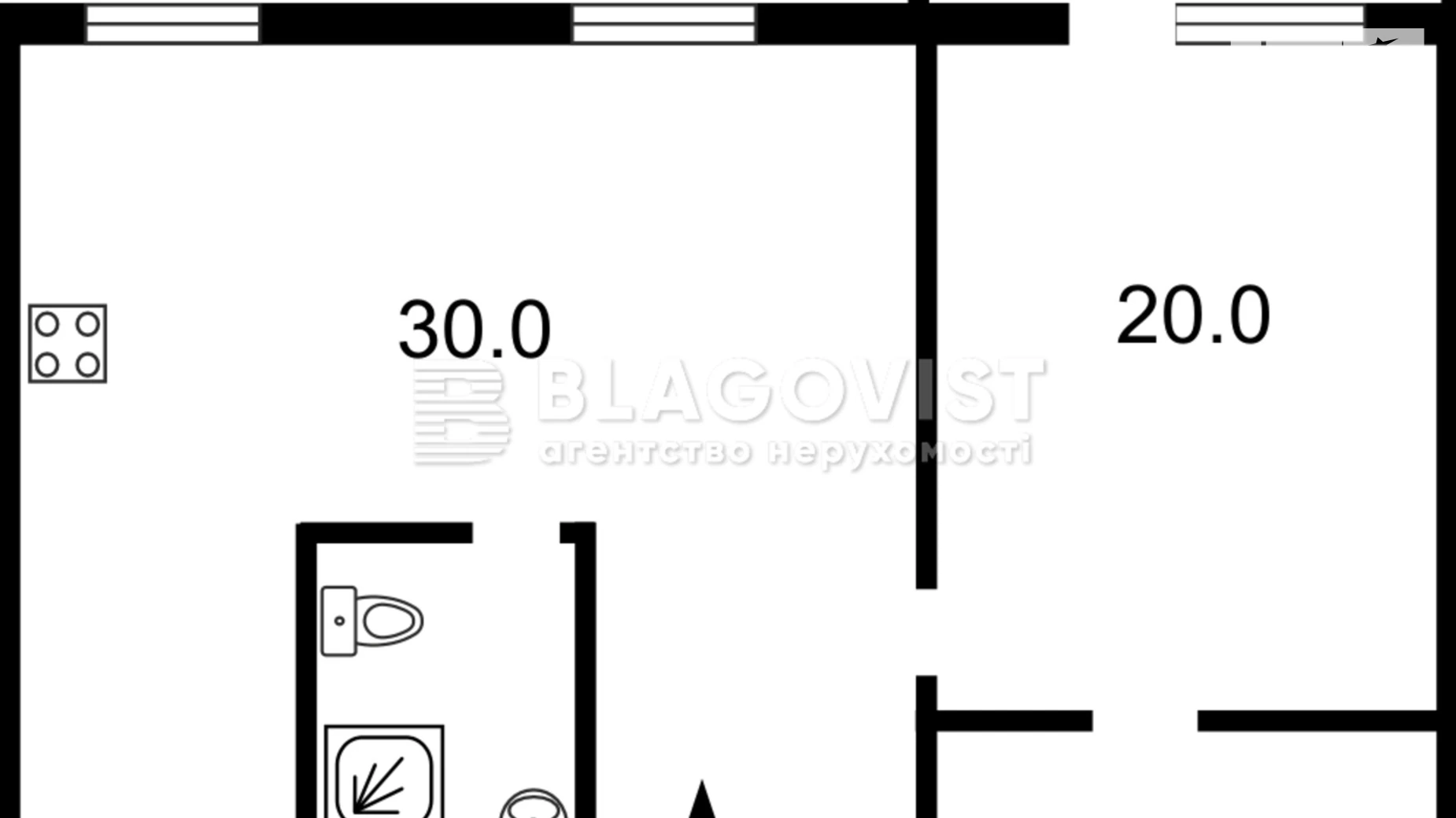 Продается 2-комнатная квартира 64 кв. м в Киеве, ул. Владимирская, 18/2