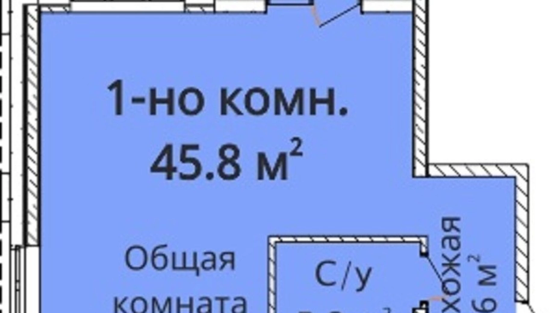 Продается 1-комнатная квартира 46 кв. м в Одессе, просп. Гагарина - фото 4