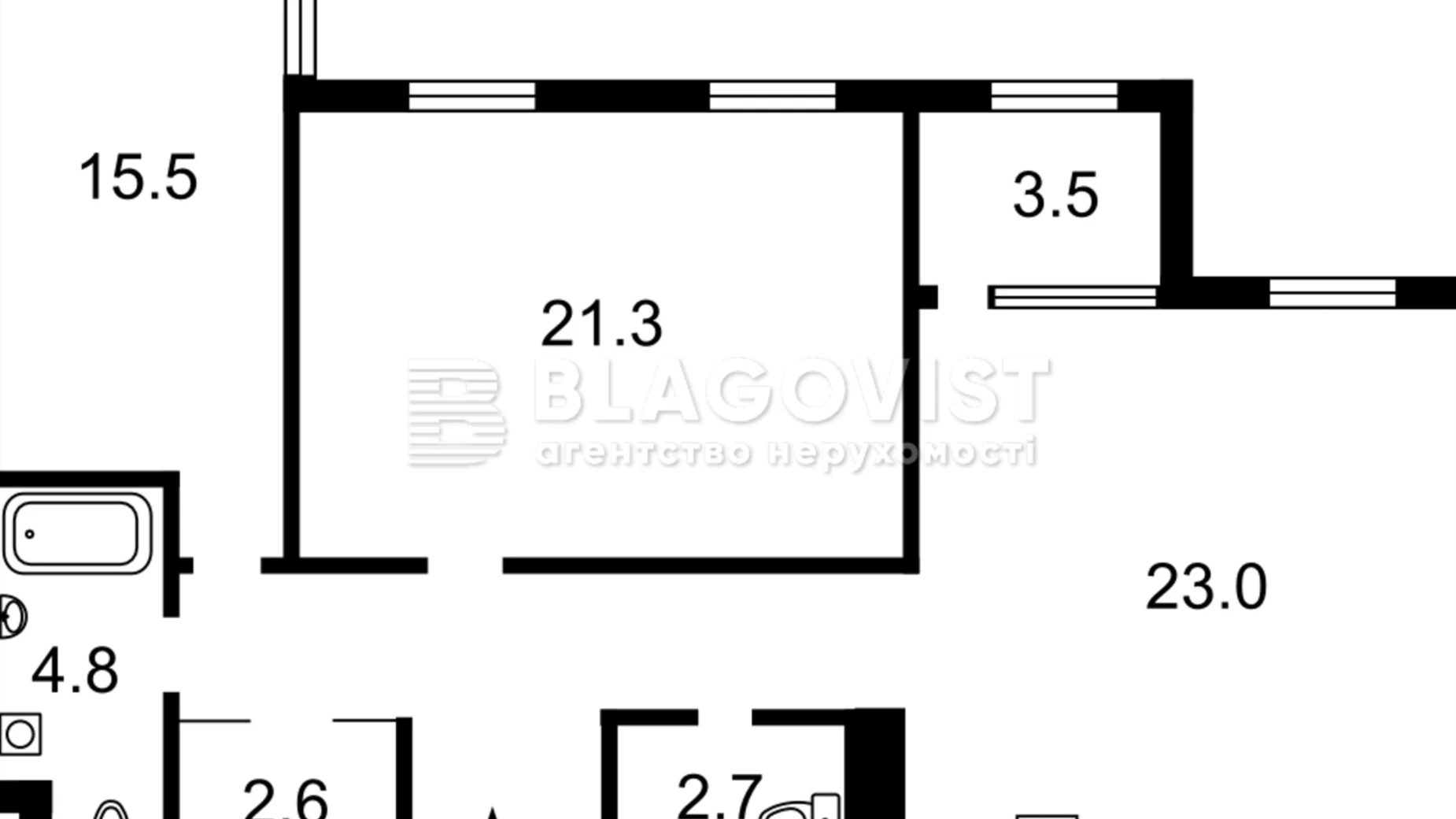 Продается 2-комнатная квартира 85 кв. м в Киеве, просп. Европейского Союза(Правды), 10