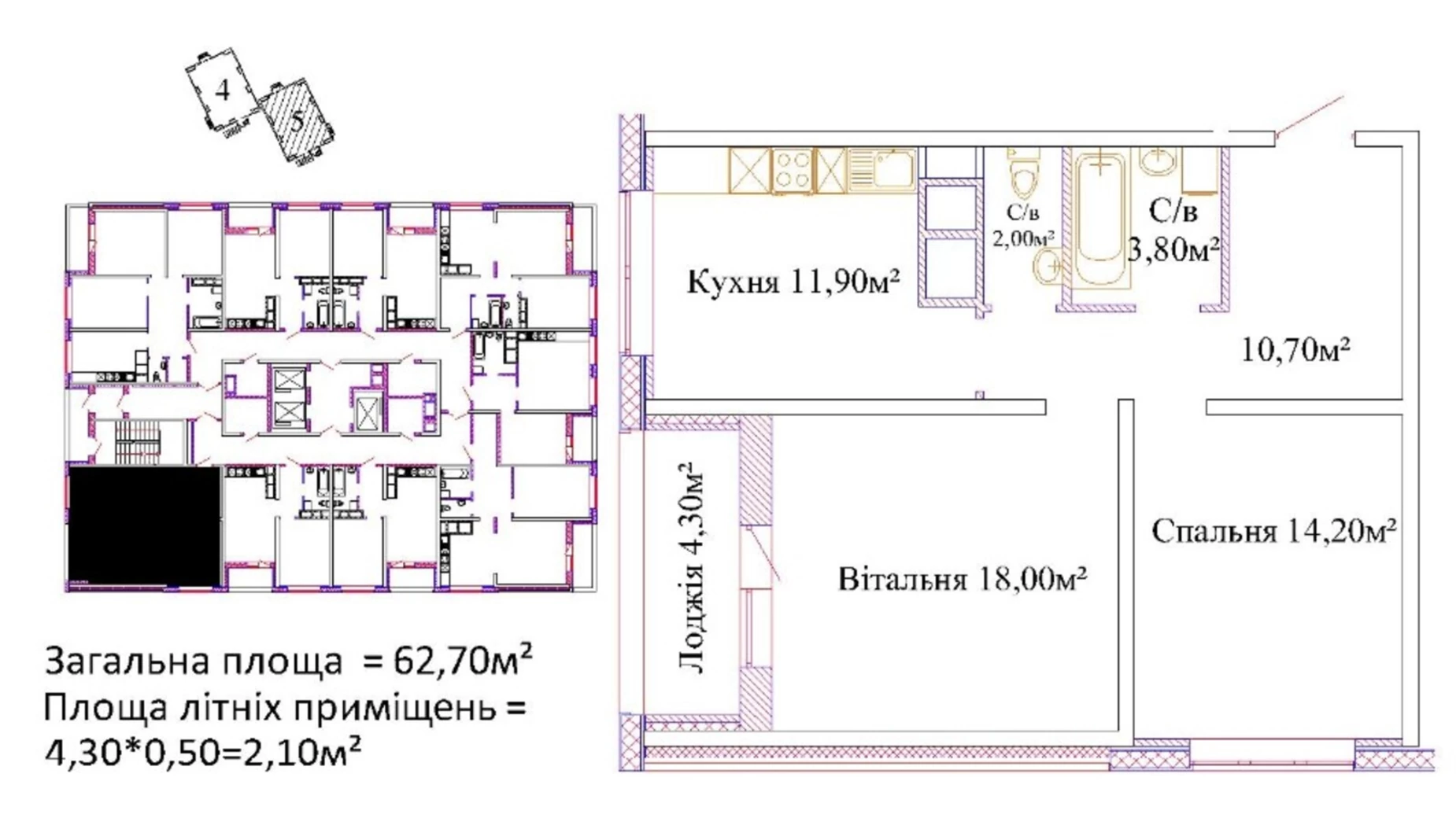 Продается 2-комнатная квартира 64.4 кв. м в Одессе, ул. Варненская