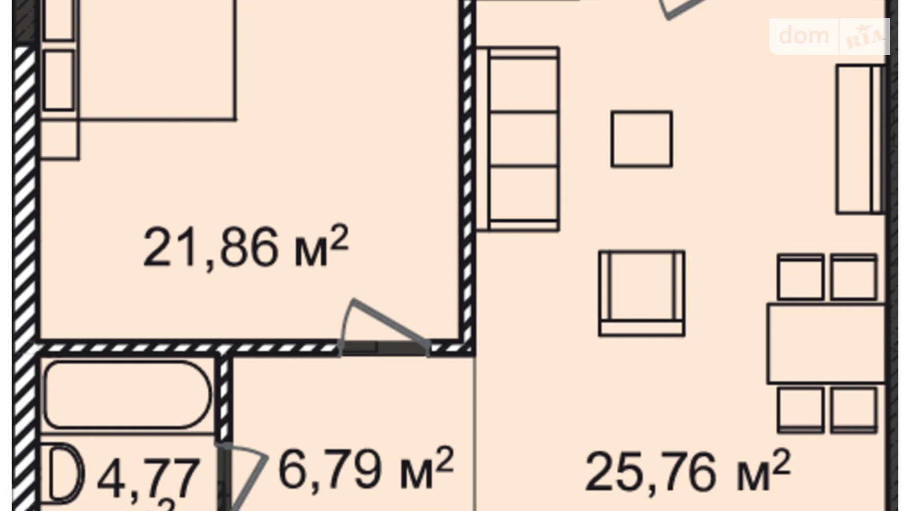 Продается 1-комнатная квартира 64.27 кв. м в Киеве, ул. Большая Васильковская, 102У - фото 2
