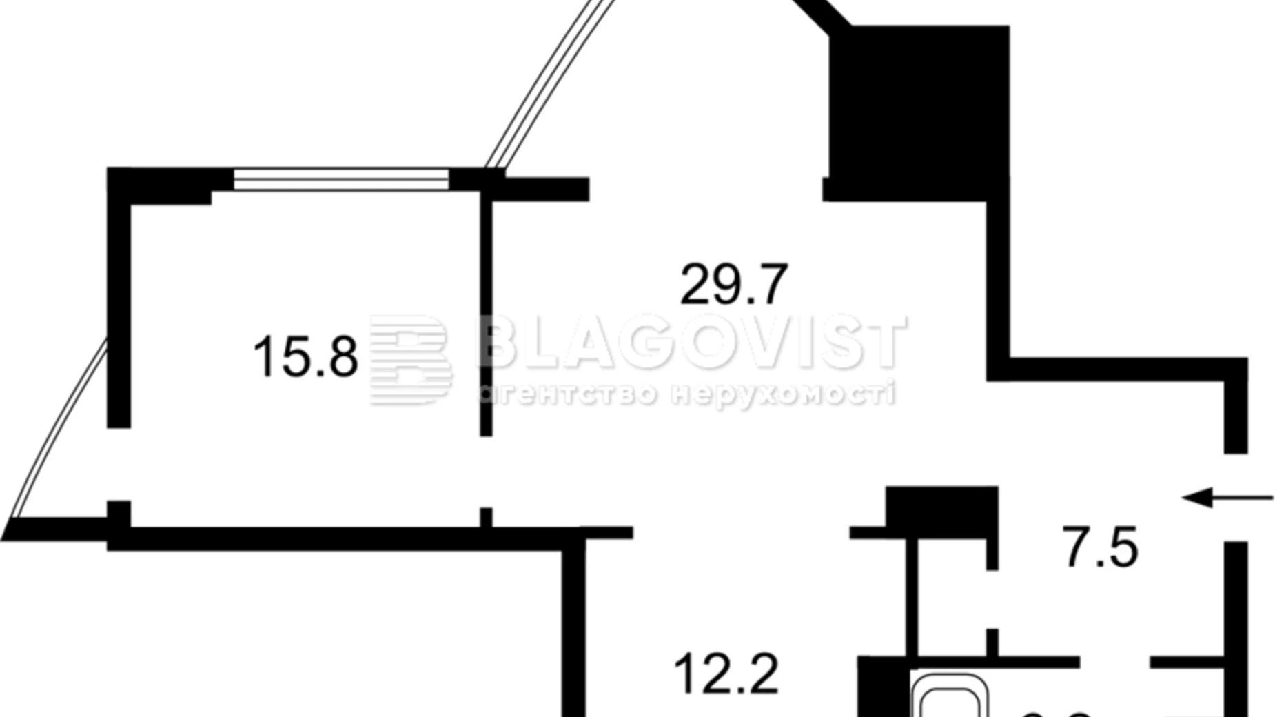 Продается 1-комнатная квартира 73.2 кв. м в Киеве, ул. Глубочицкая, 32В - фото 3