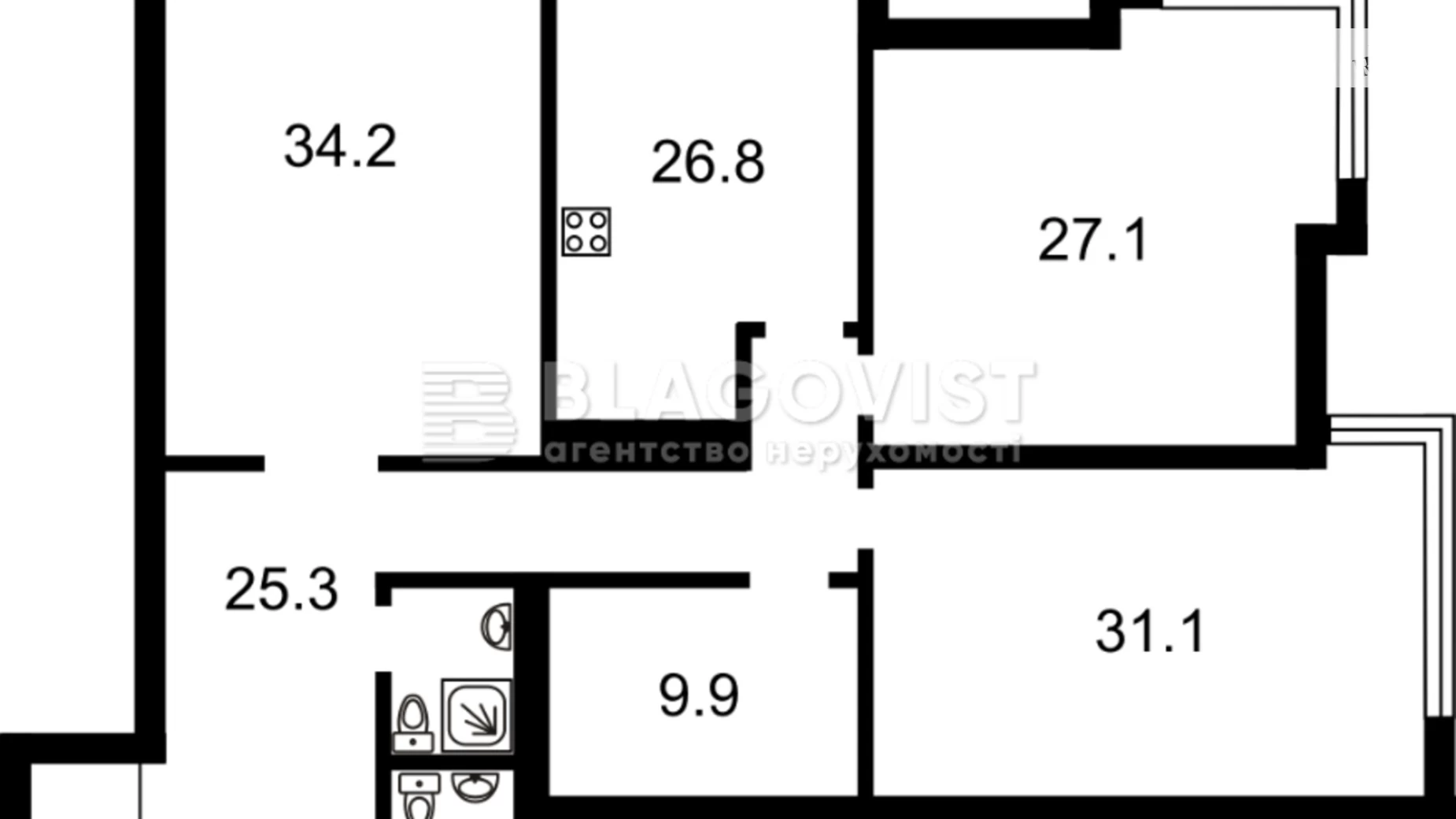 Продается 5-комнатная квартира 165 кв. м в Киеве, спуск Кловский, 7