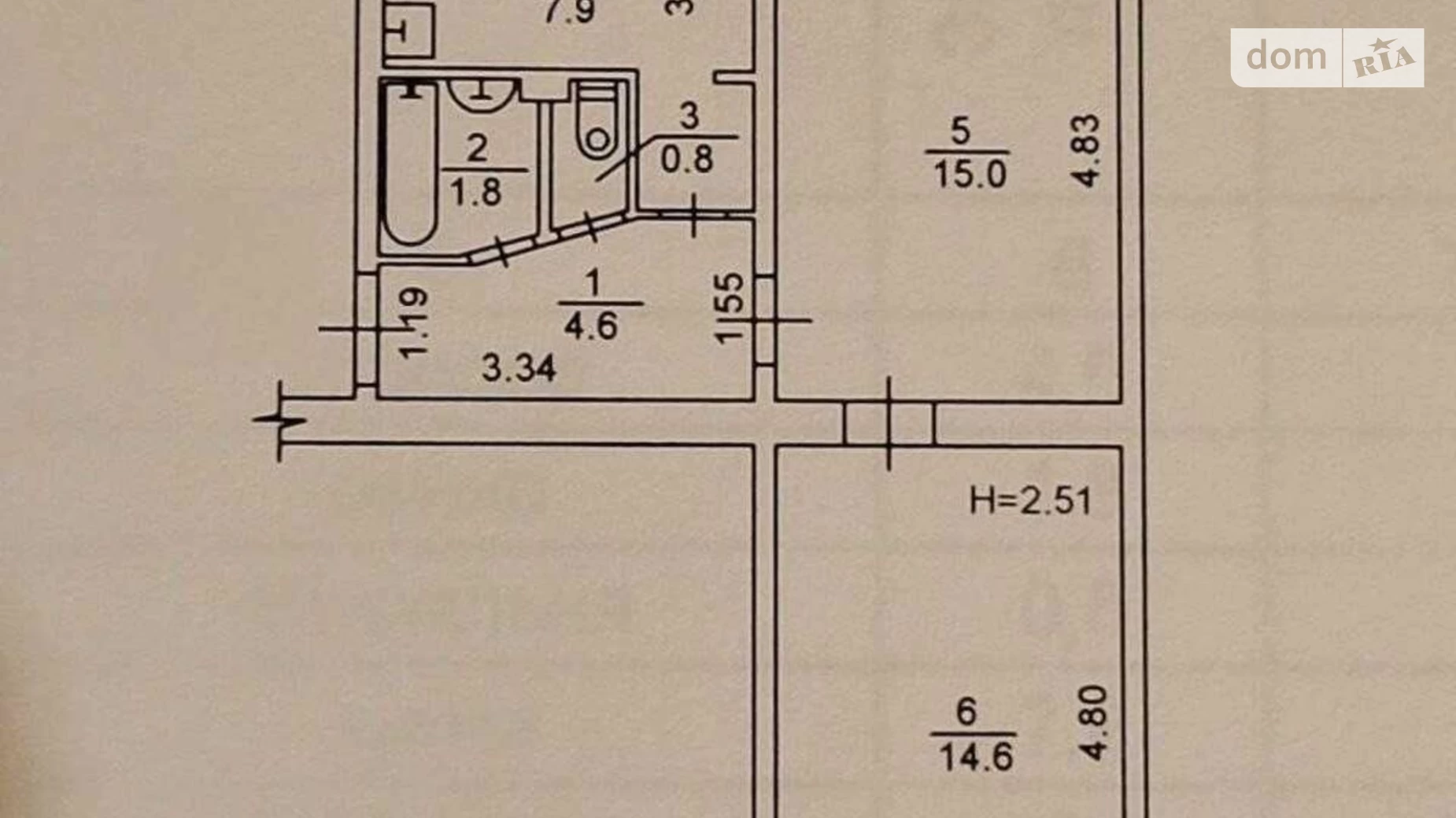 Продается 2-комнатная квартира 46 кв. м в Киеве, просп. Воскресенский(Перова), 8 - фото 3