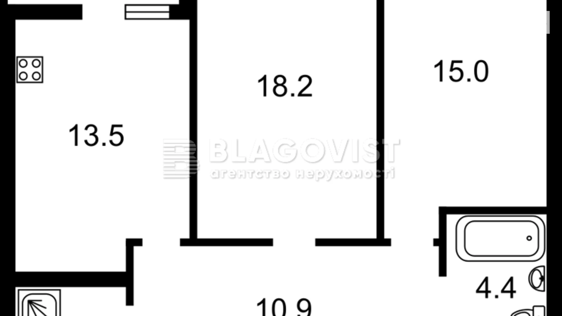 Продается 2-комнатная квартира 66 кв. м в Киеве, ул. Глубочицкая, 43/4