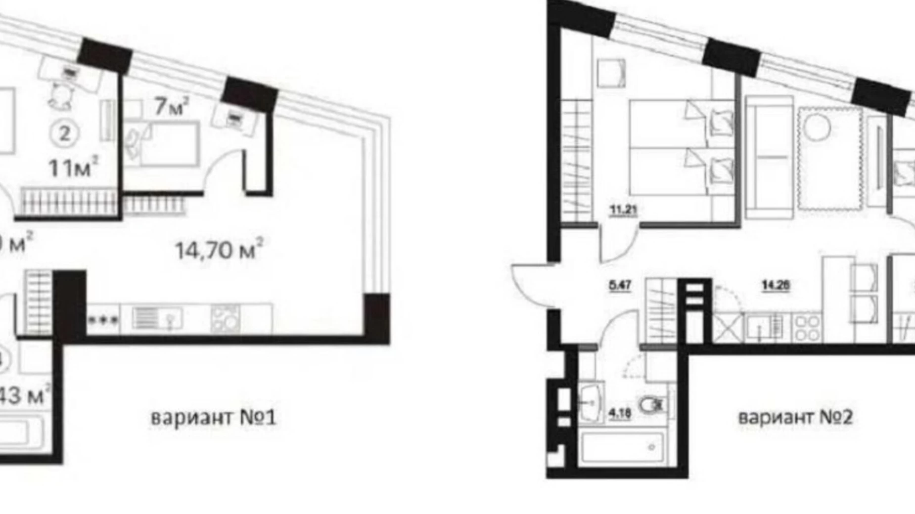 Продается 1-комнатная квартира 42 кв. м в Киеве, ул. Братьев Чебинеевых(Черниговская), 8