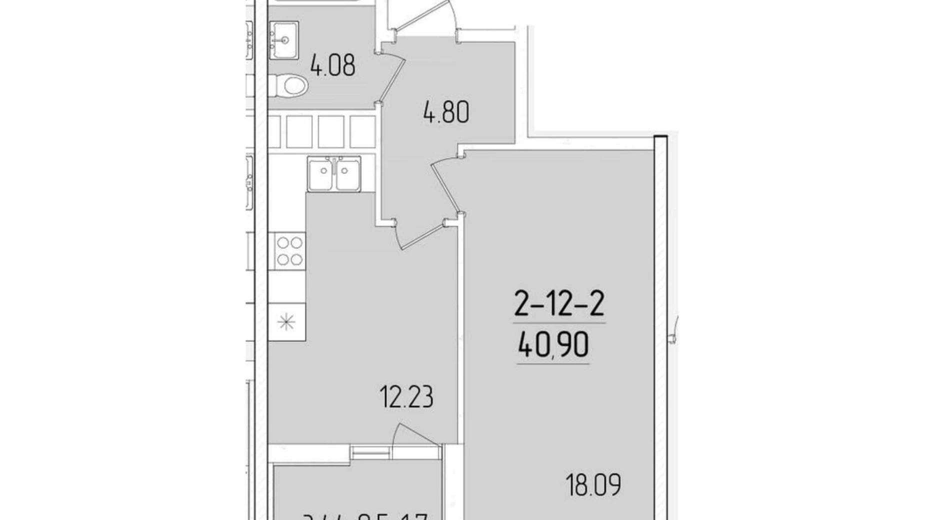 Продается 1-комнатная квартира 42.3 кв. м в Одессе, ул. Краснова, 5