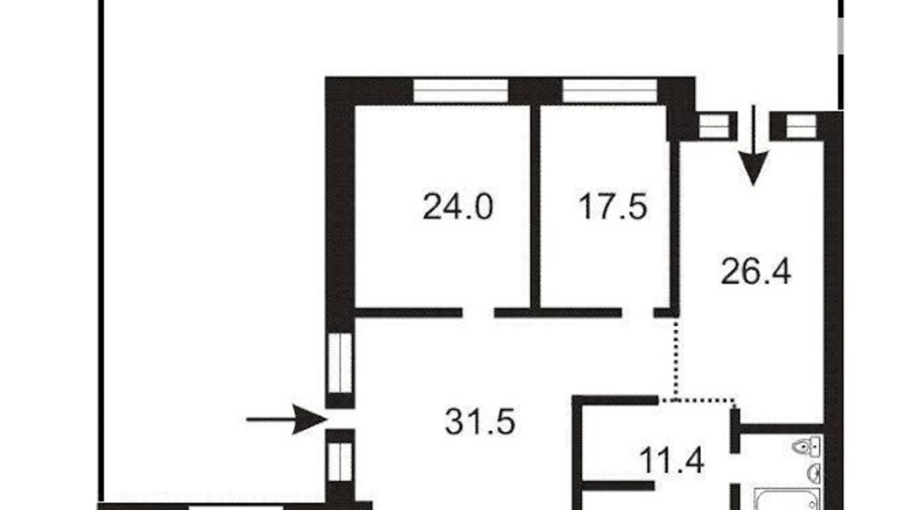 Продается 3-комнатная квартира 156 кв. м в Киеве, ул. Сечевых Стрельцов, 52А