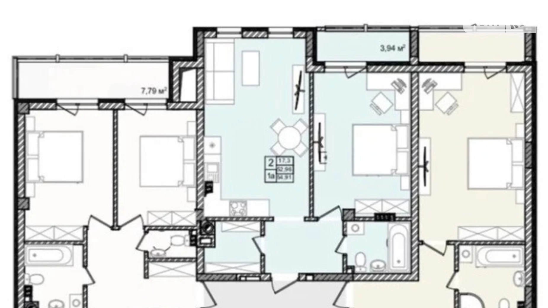 Продается 1-комнатная квартира 54 кв. м в Львове, ул. Кондукторская