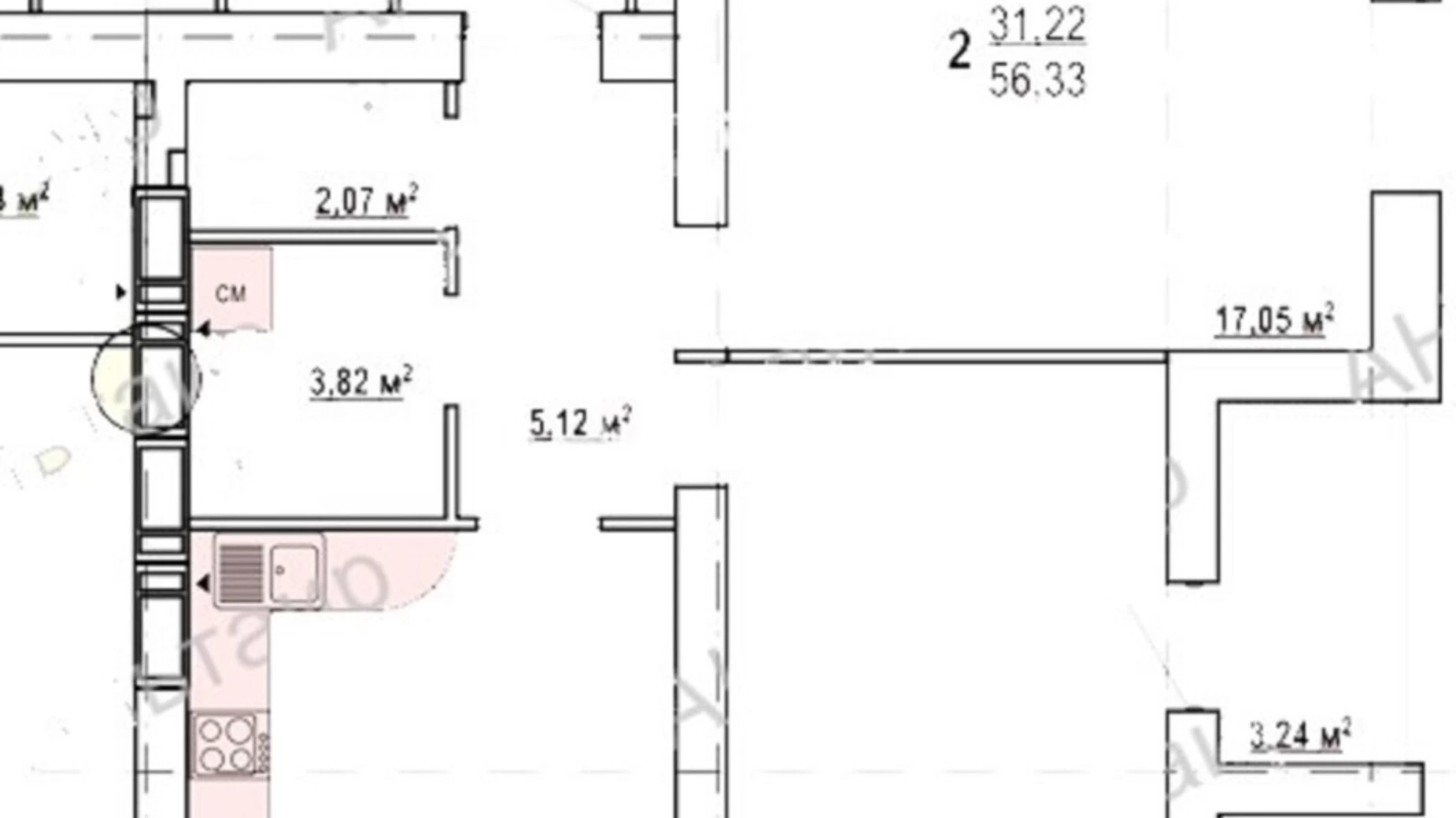 Продается 2-комнатная квартира 56.33 кв. м в Харькове, ул. Шевченко, 327 - фото 3