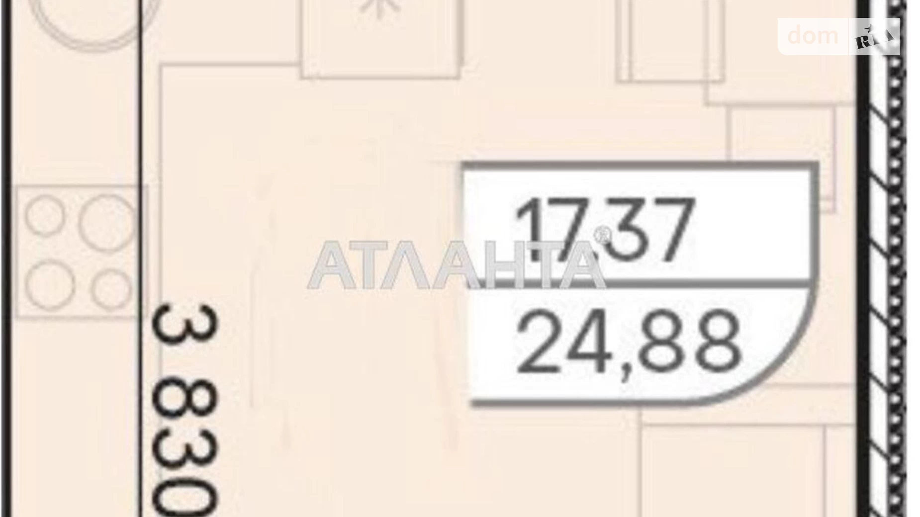 Продается 1-комнатная квартира 25 кв. м в Одессе, ул. Академика Вильямса