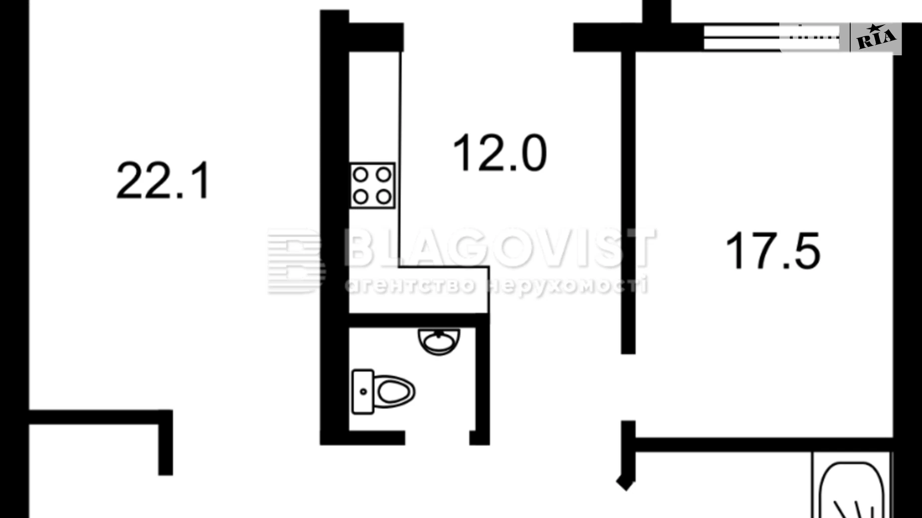 Продается 2-комнатная квартира 86 кв. м в Киеве, просп. Владимира Ивасюка, 4