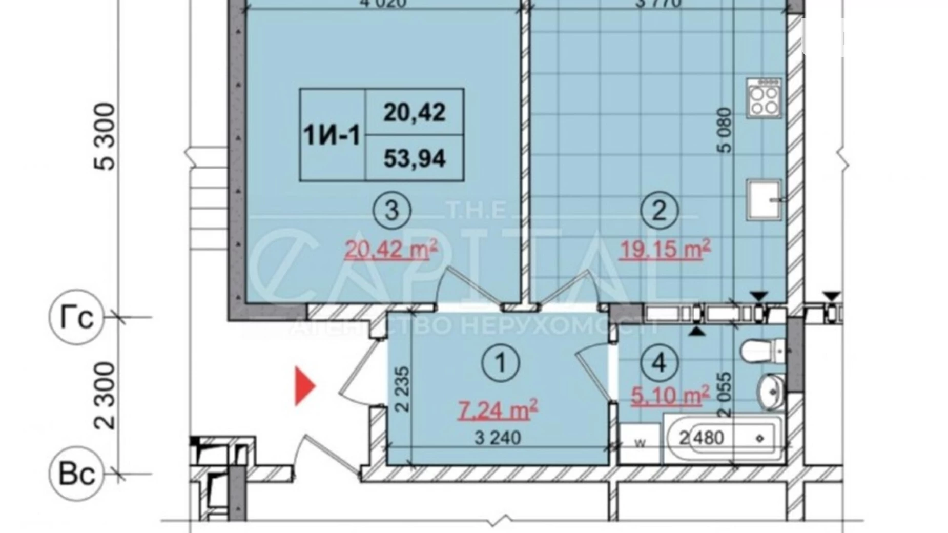 Продается 1-комнатная квартира 54 кв. м в Киеве, ул. Михаила Бойчука, 17