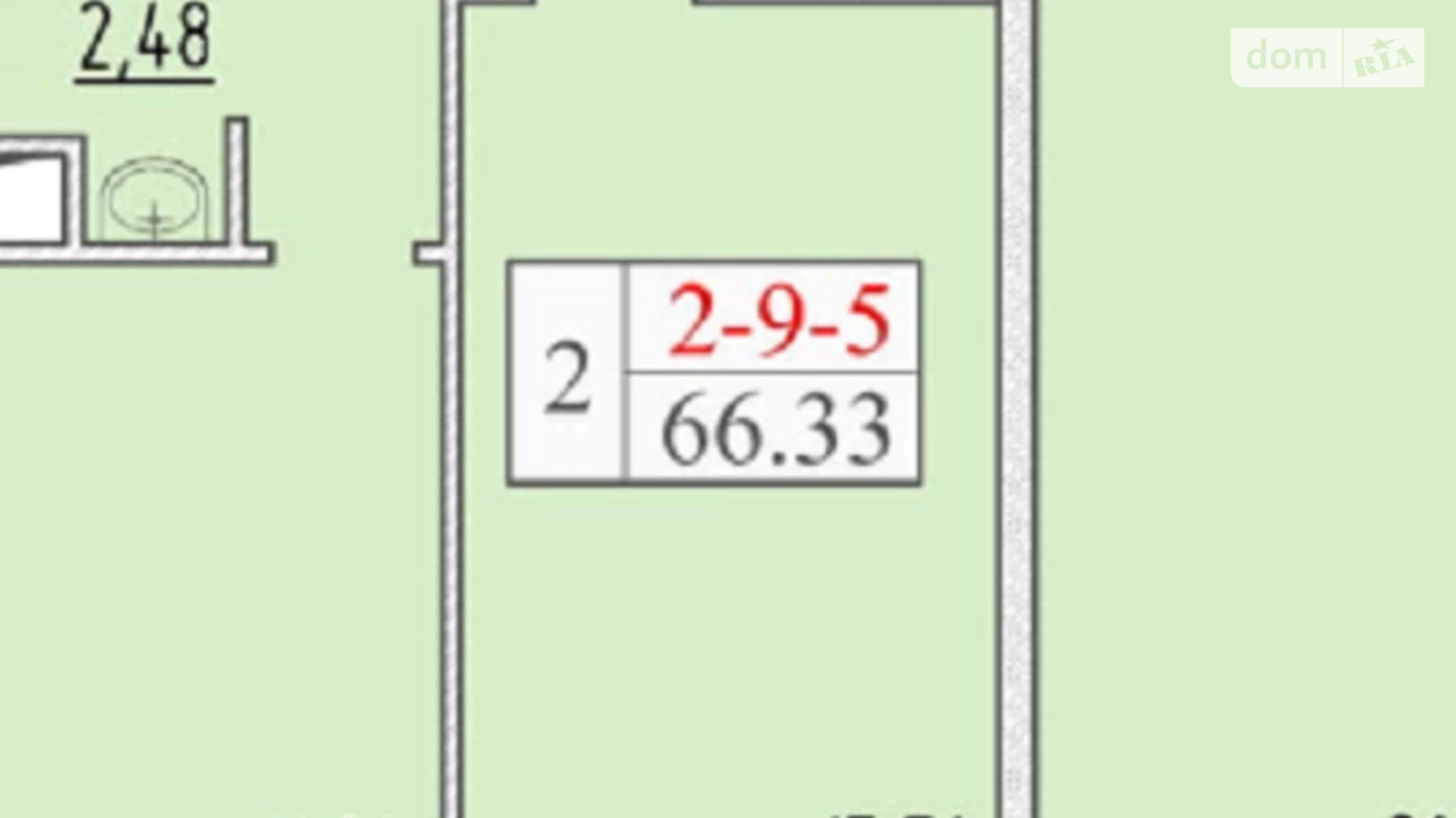 Продається 2-кімнатна квартира 65.8 кв. м у Одесі, вул. Перлинна