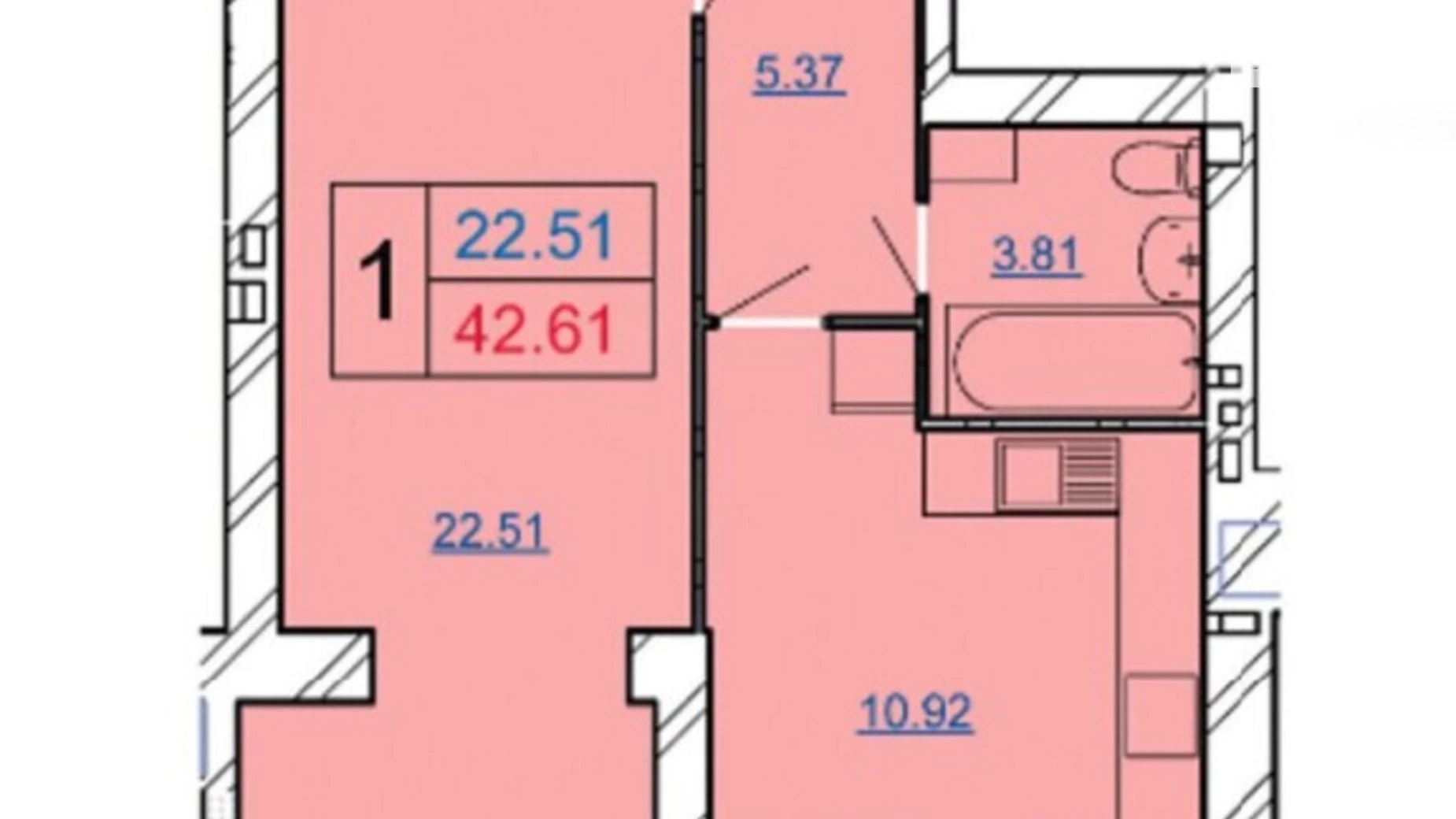 Продается 1-комнатная квартира 43 кв. м в Хмельницком, ул. Сечевых Стрельцов - фото 3