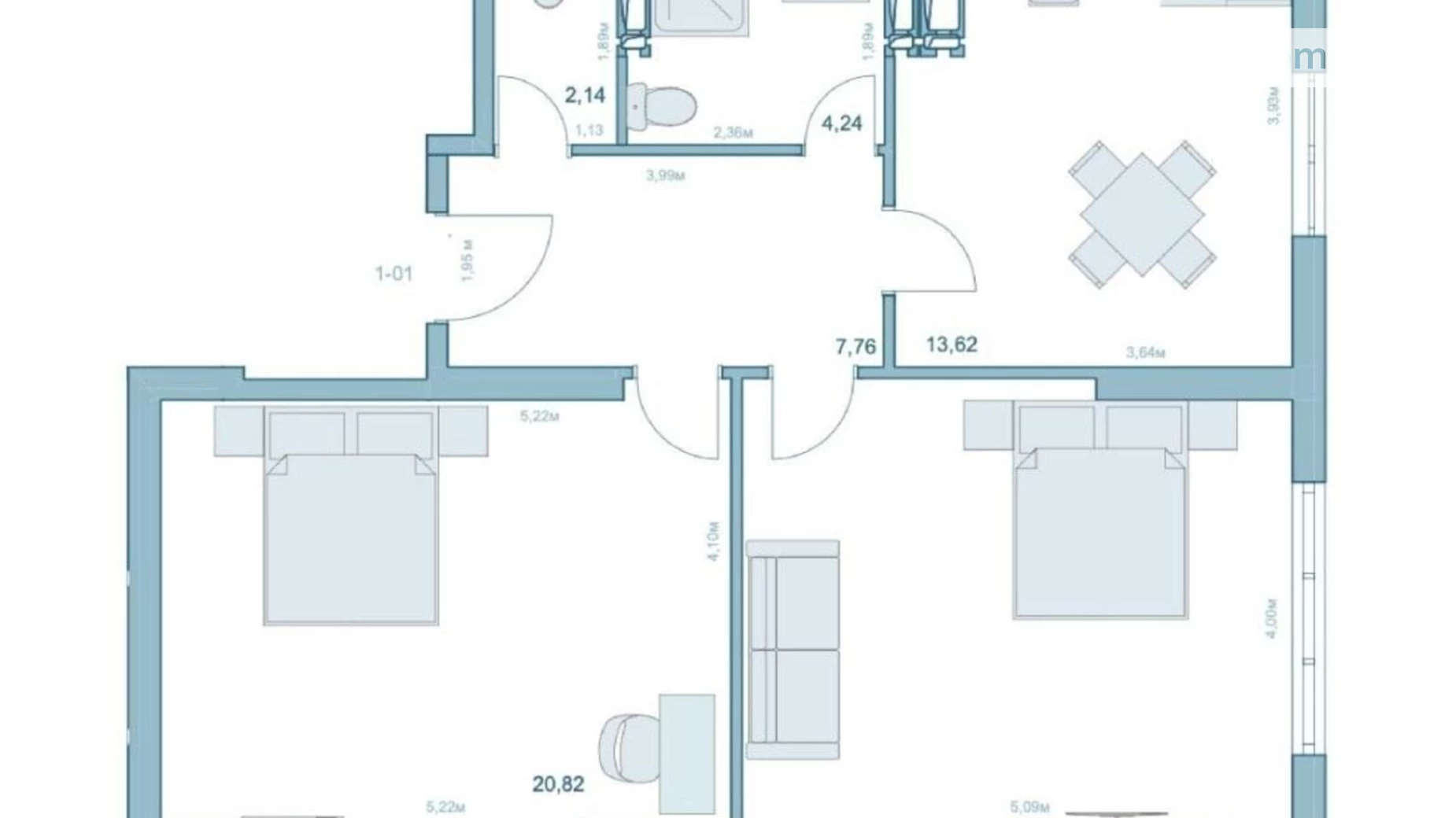 Продается 2-комнатная квартира 72 кв. м в Киеве, ул. Степана Руданского, 9А