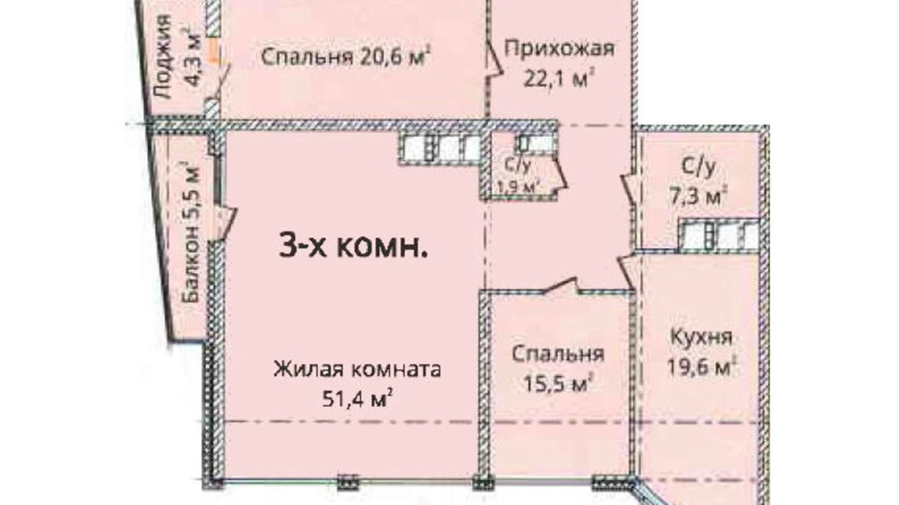 Продається 3-кімнатна квартира 151 кв. м у Одесі, вул. Новоберегова, 12А