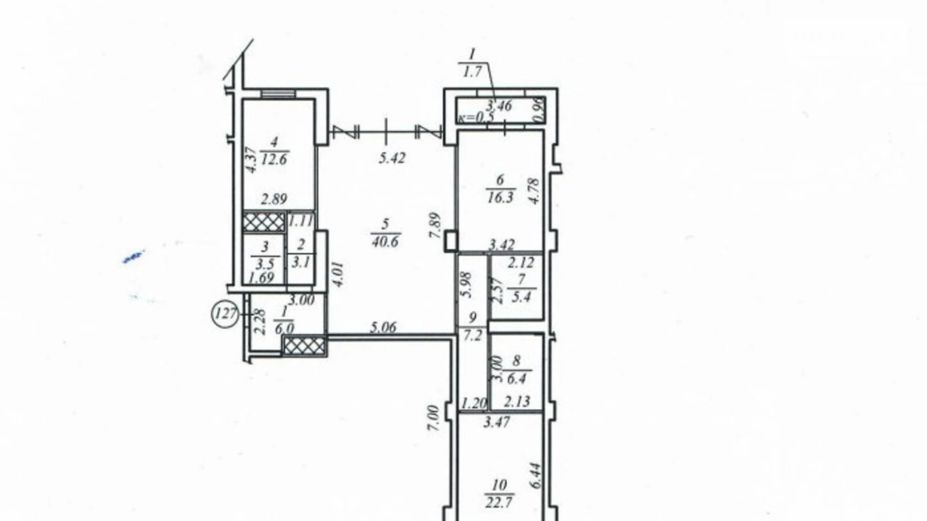 Продается 1-комнатная квартира 125.6 кв. м в Днепре, просп. Поля Александра, 16