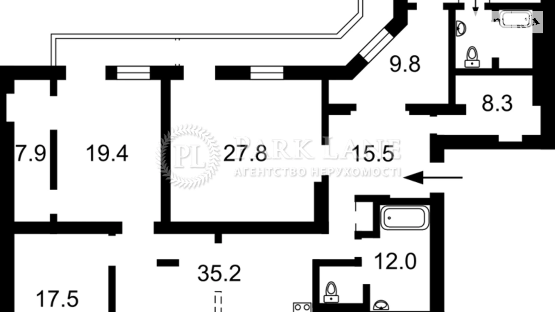 Продается 4-комнатная квартира 182 кв. м в Киеве, ул. Малая Житомирская, 5