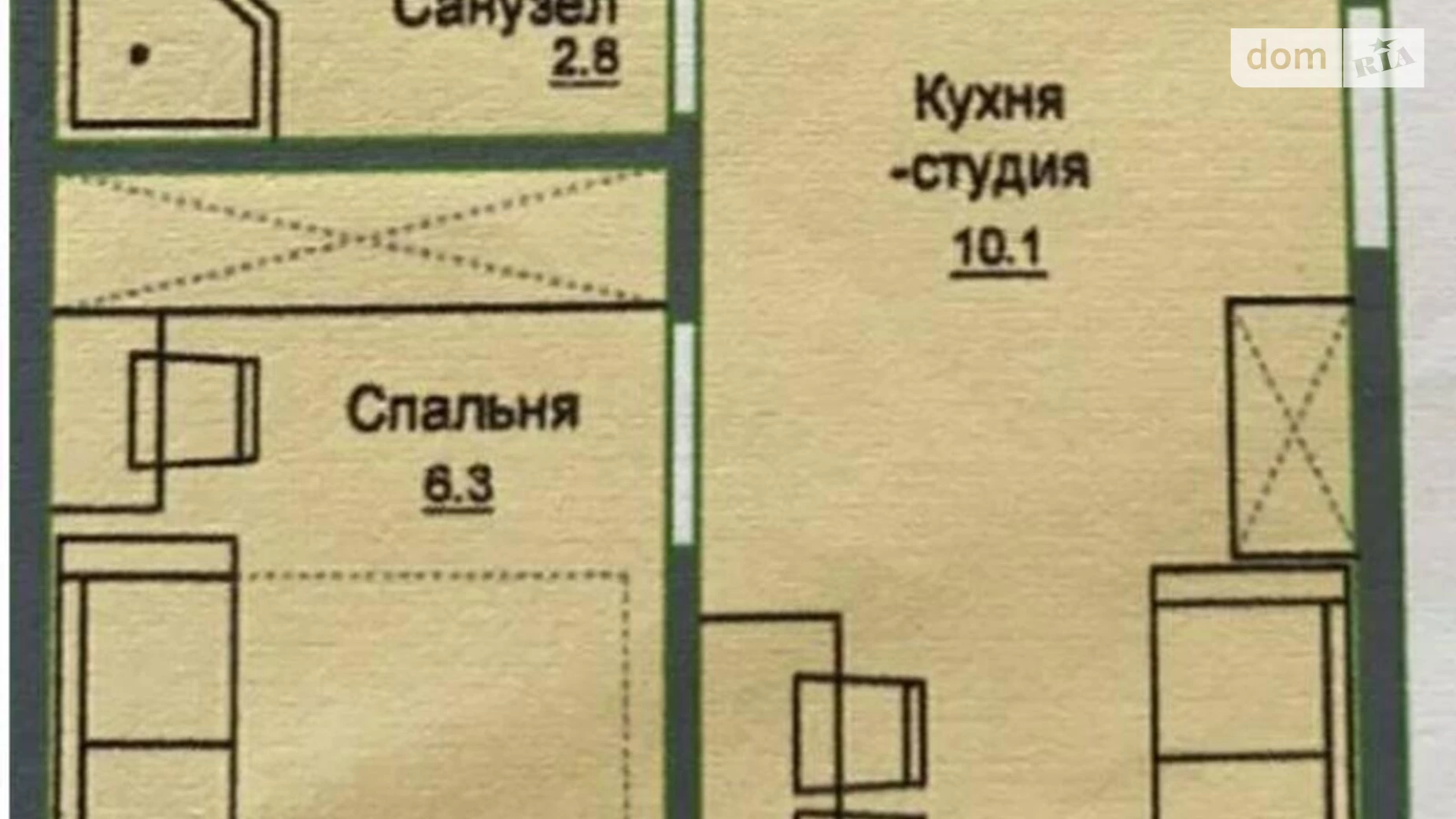 Продается 1-комнатная квартира 20 кв. м в Одессе, пер. Строительный