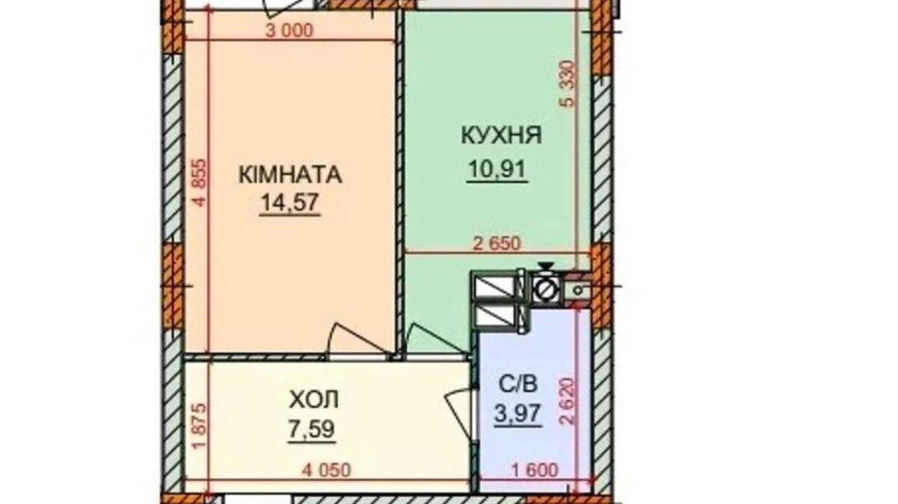 Продається 1-кімнатна квартира 42 кв. м у Києві, вул. Радистів, 40 - фото 2