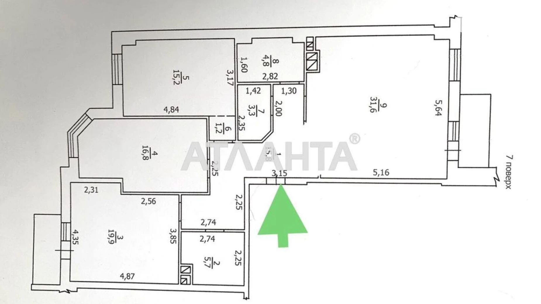 Продается 3-комнатная квартира 116 кв. м в Одессе, ул. Жаботинского, 56А