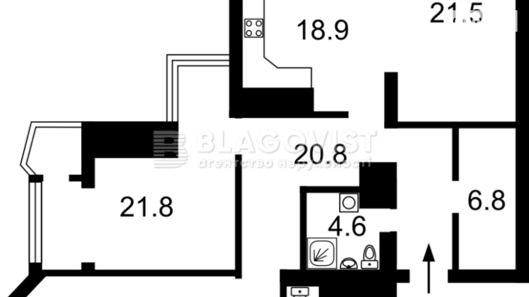 Продається 3-кімнатна квартира 132 кв. м у Києві, вул. Мокра(Кудряшова), 18