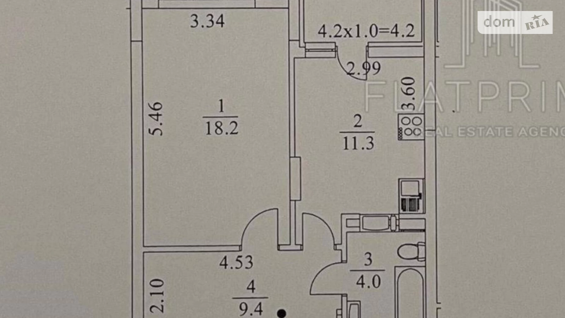 Продается 1-комнатная квартира 47 кв. м в Киеве, ул. Казарменна(Григория Андрющенко), 6Г