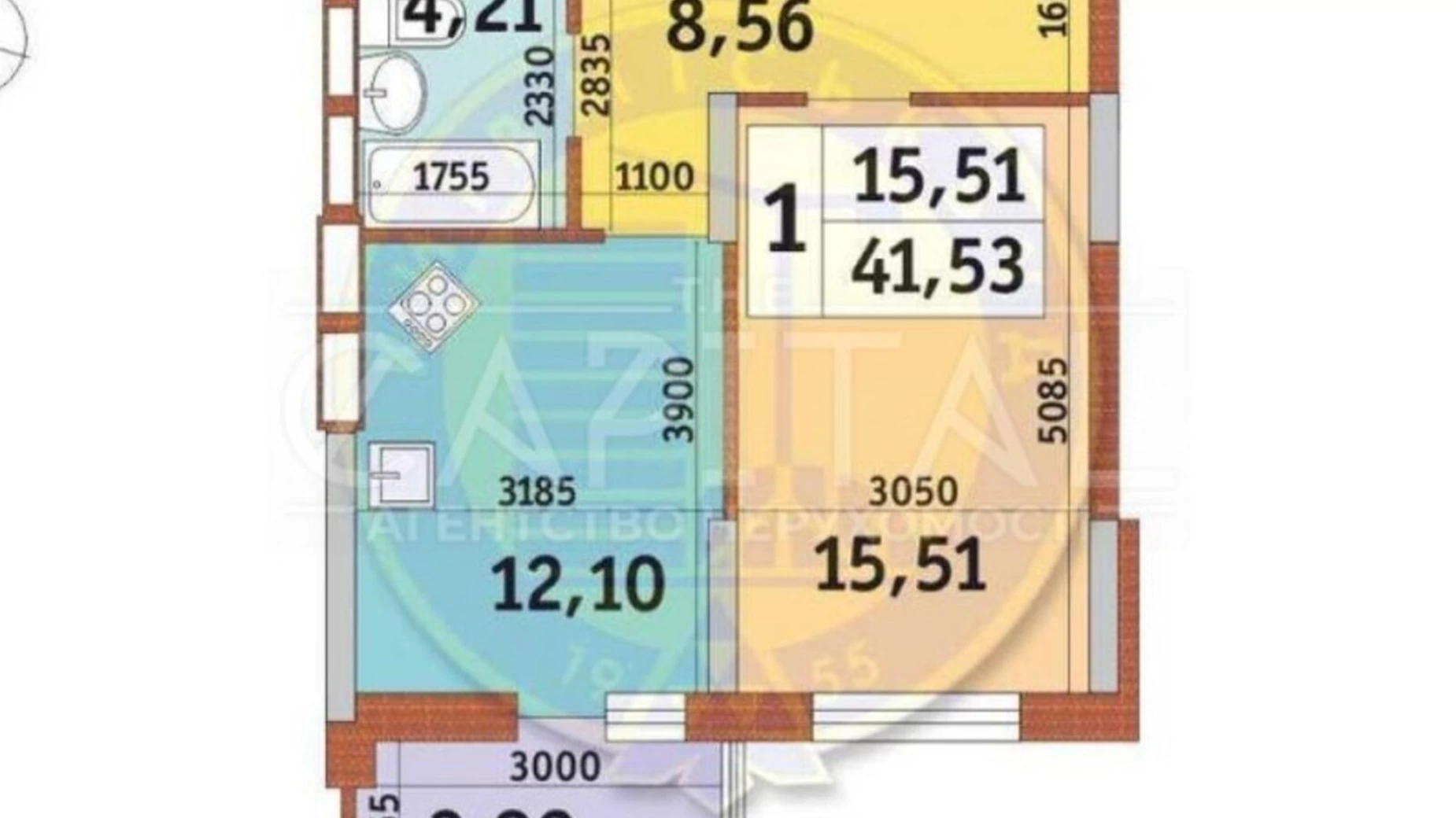 Продается 1-комнатная квартира 41 кв. м в Киеве, ул. Каховская, 62 - фото 3