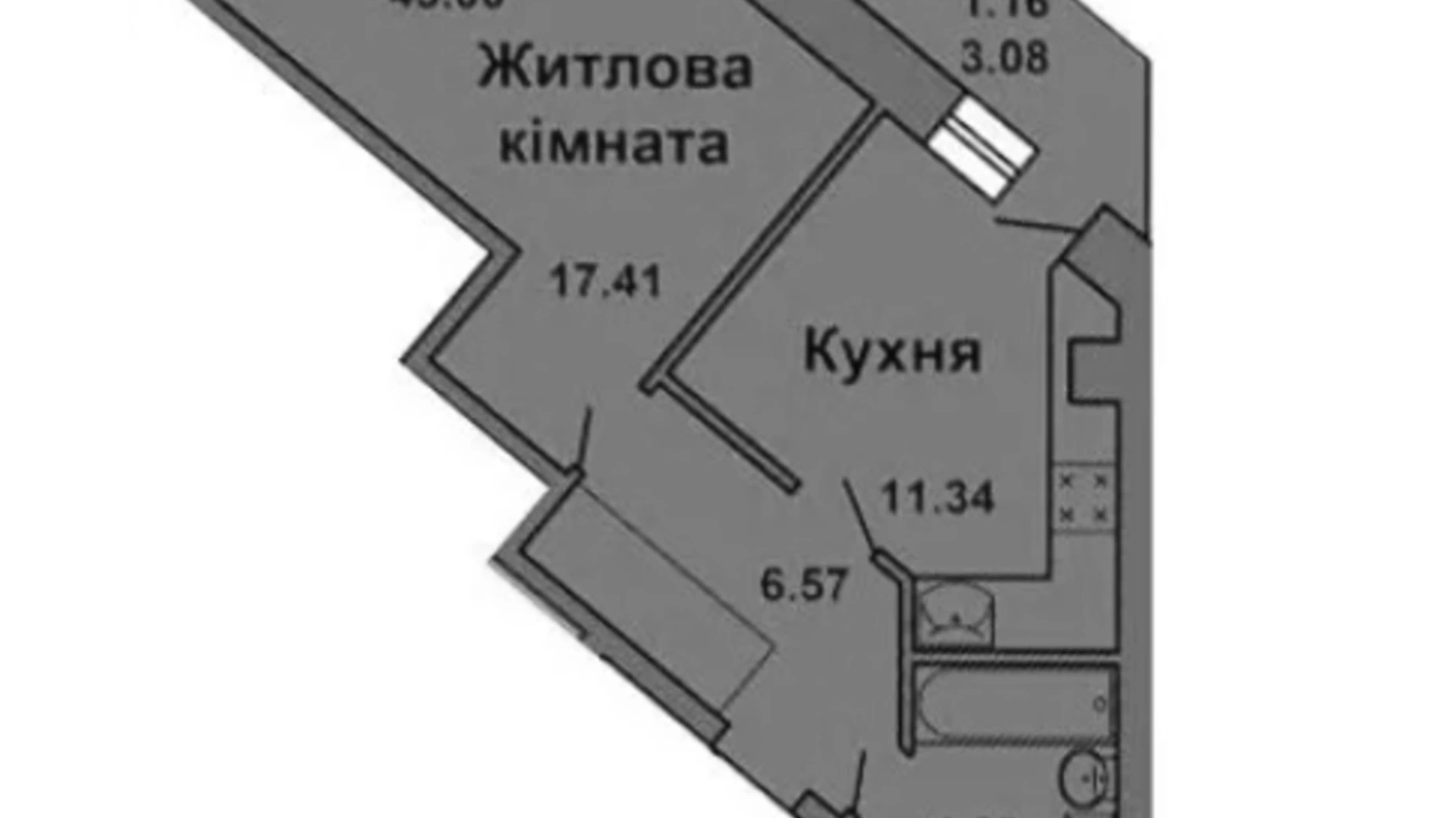 Продається 1-кімнатна квартира 43 кв. м у Полтаві, вул. Весняна - фото 3