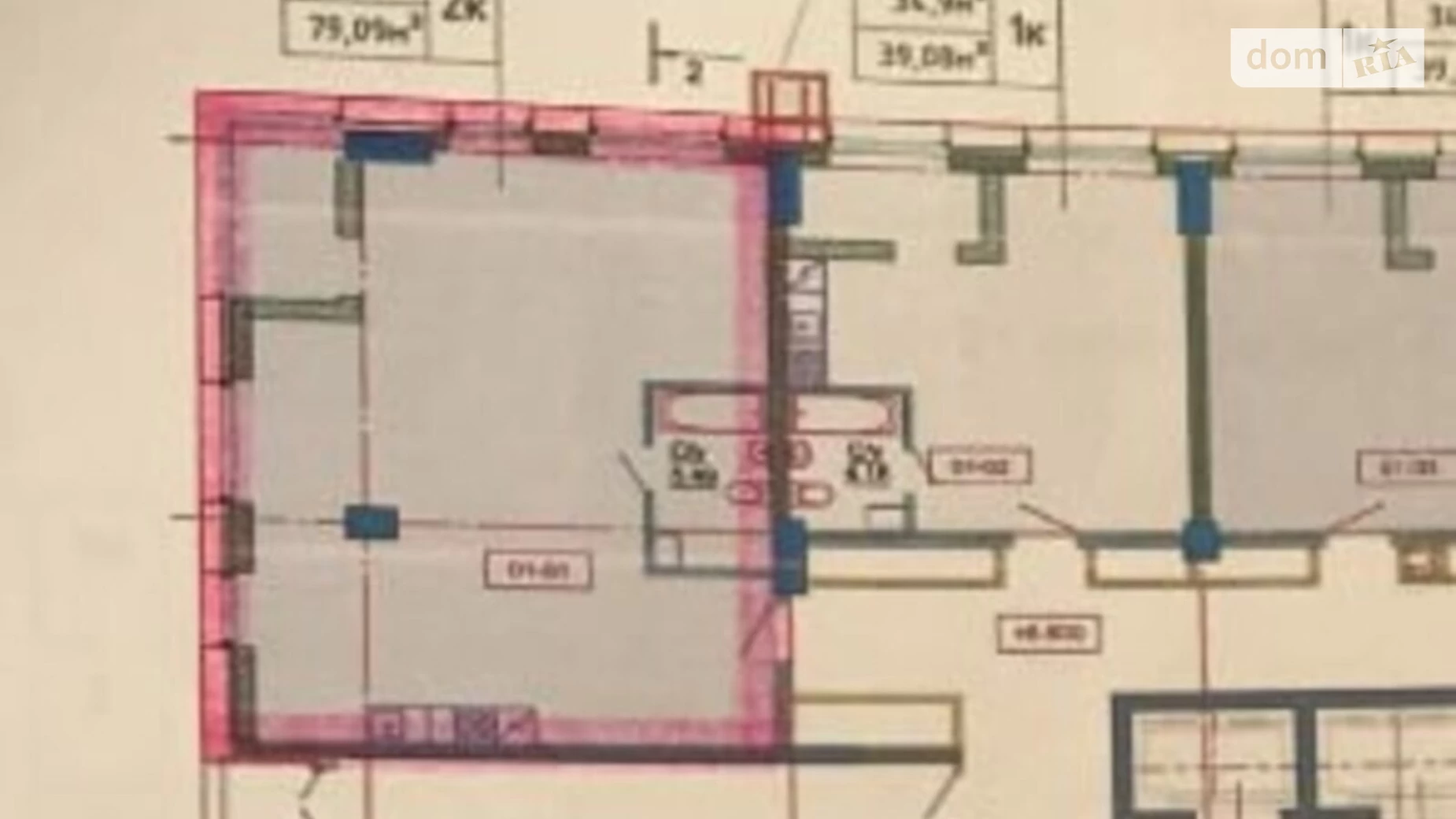 Продается 1-комнатная квартира 73.5 кв. м в Днепре, бул. Звездный, 1А