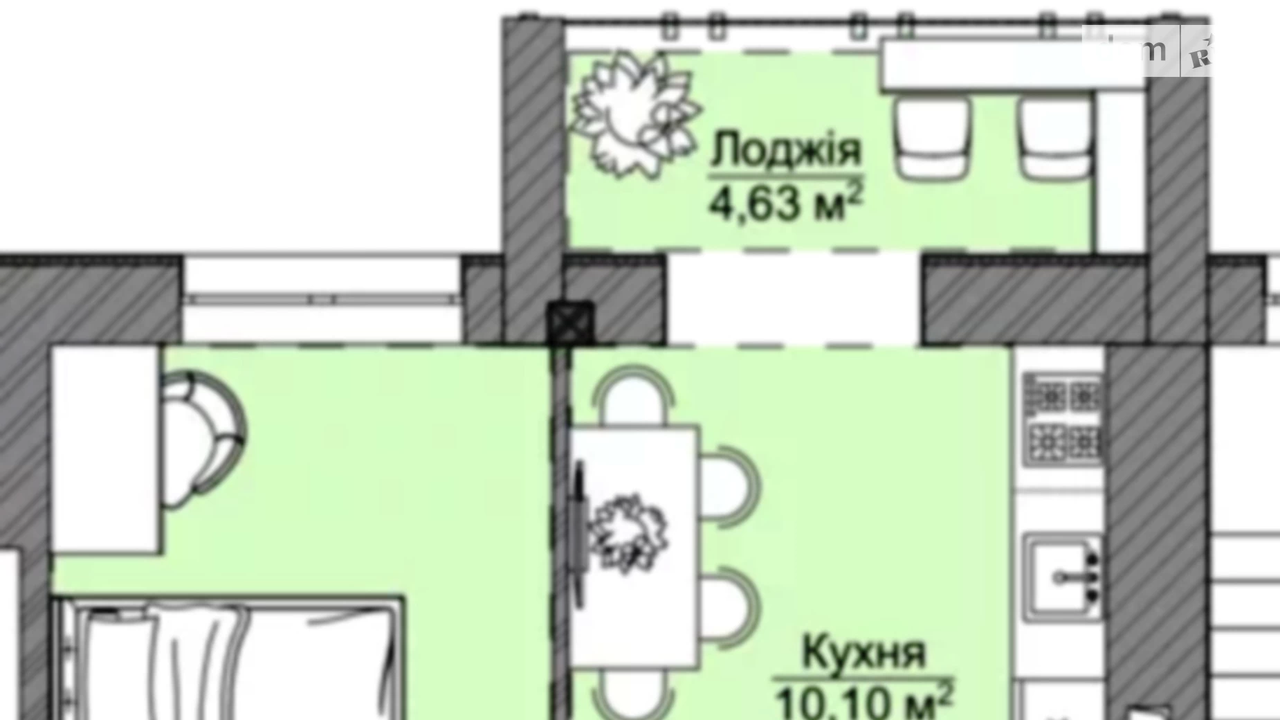 Продається 1-кімнатна квартира 37.45 кв. м у Одесі, вул. Палія Семена