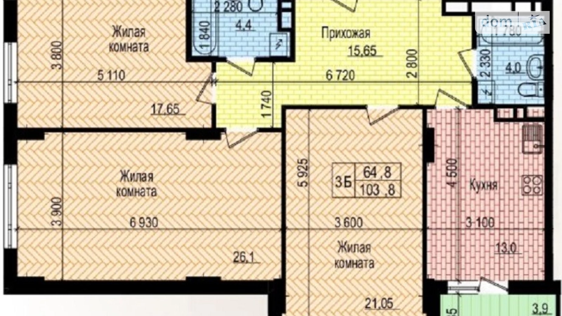 Продается 1-комнатная квартира 103 кв. м в Харькове, просп. Героев Харькова(Московский)