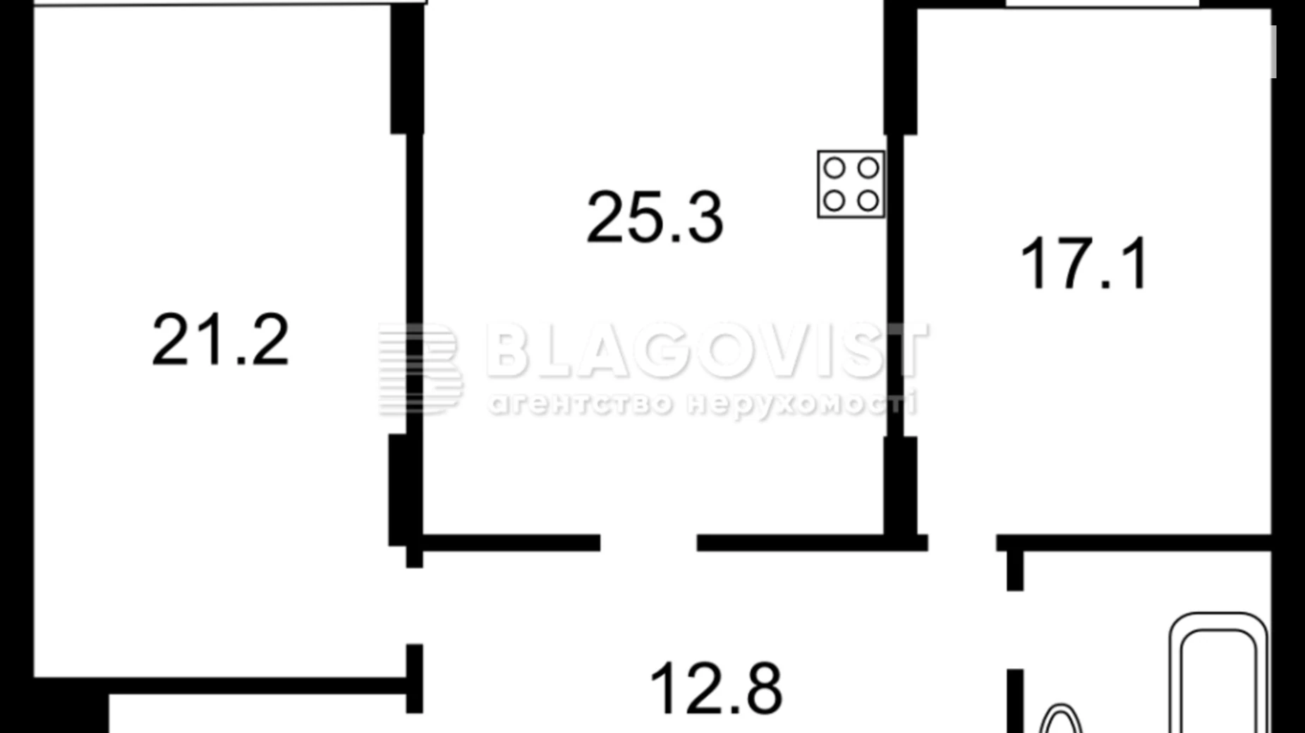 Продается 3-комнатная квартира 86 кв. м в Киеве, наб. Днепровская, 14А