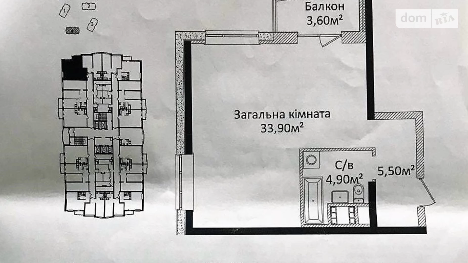 Продається 1-кімнатна квартира 45 кв. м у Одесі, просп. Гагаріна, 19Г