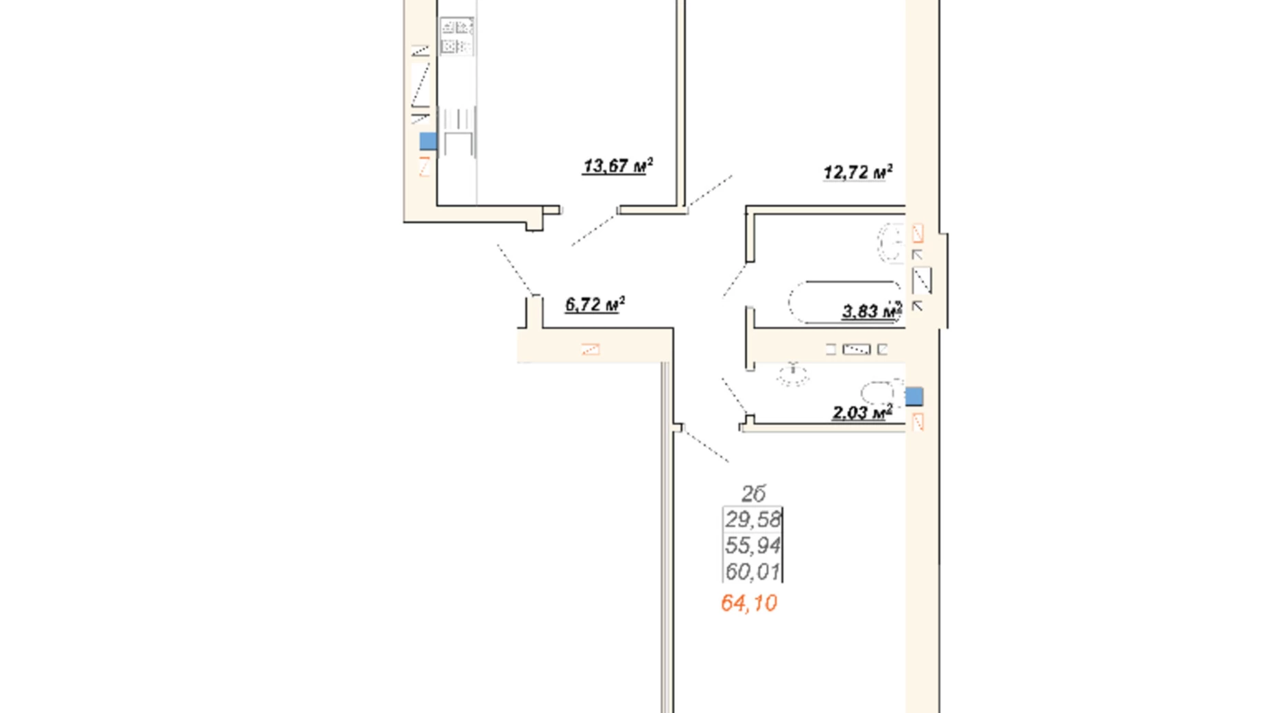 Продается 2-комнатная квартира 62.22 кв. м в Ивано-Франковске, ул. Ленкавского - фото 5