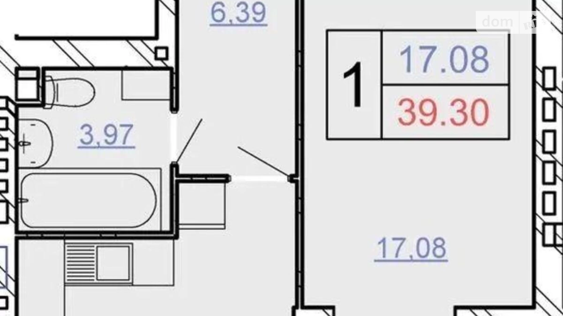 Продается 1-комнатная квартира 39 кв. м в Хмельницком, Винницкое шоссе