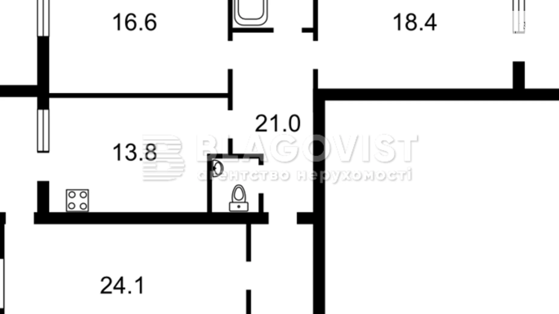 Продается 3-комнатная квартира 117 кв. м в Киеве, ул. Левка Лукьяненко, 21