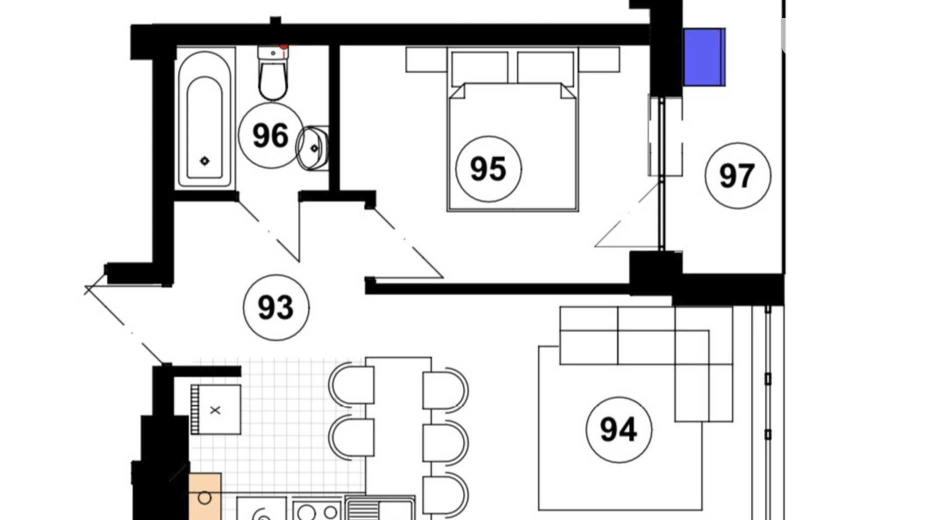 Продается 1-комнатная квартира 40 кв. м в Ивано-Франковске, ул. Гетьмана Ивана Мазепы, 160 - фото 2