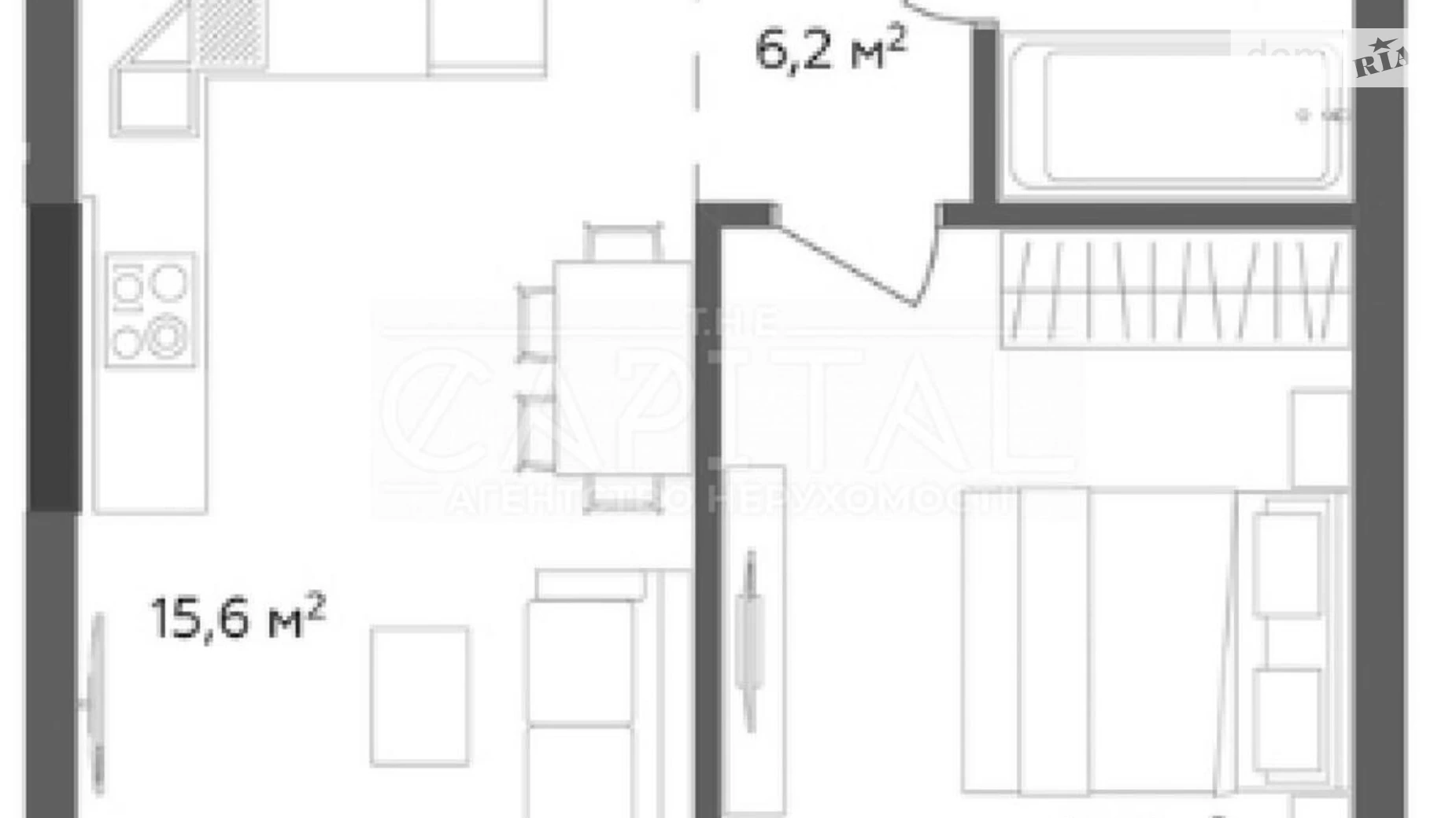 Продается 1-комнатная квартира 50 кв. м в Киеве, пр. Войсковой, 8