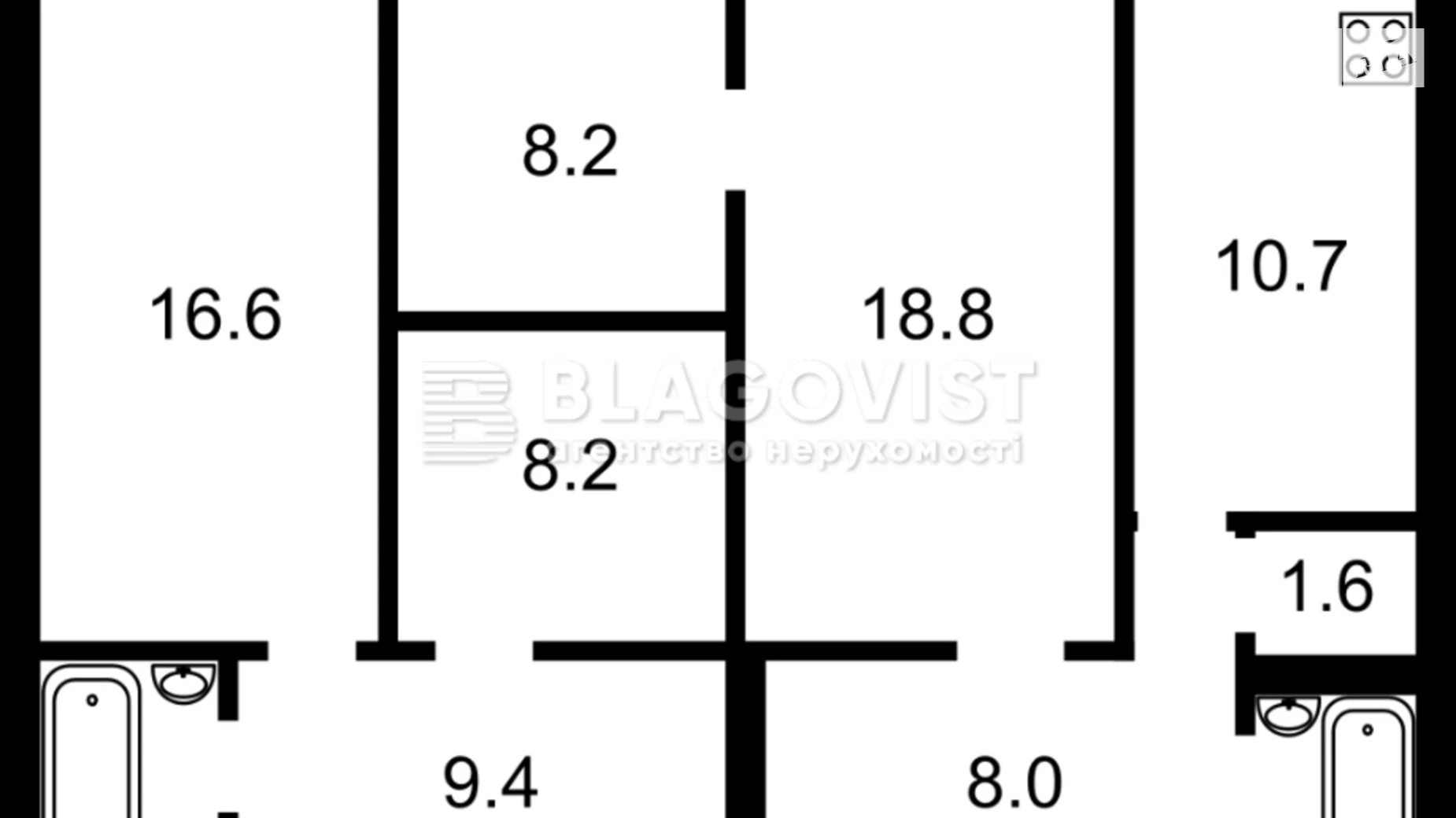 Продается 4-комнатная квартира 91 кв. м в Киеве, ул. Сортировочная, 4