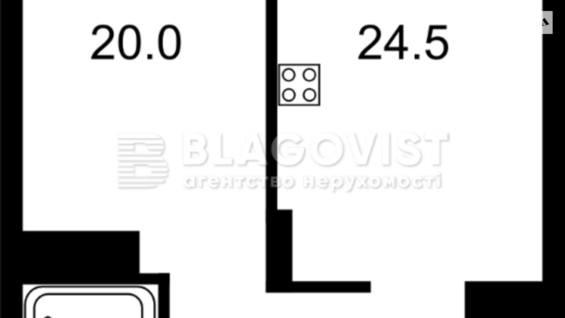 Продается 1-комнатная квартира 62 кв. м в Киеве, ул. Болсуновская, 2