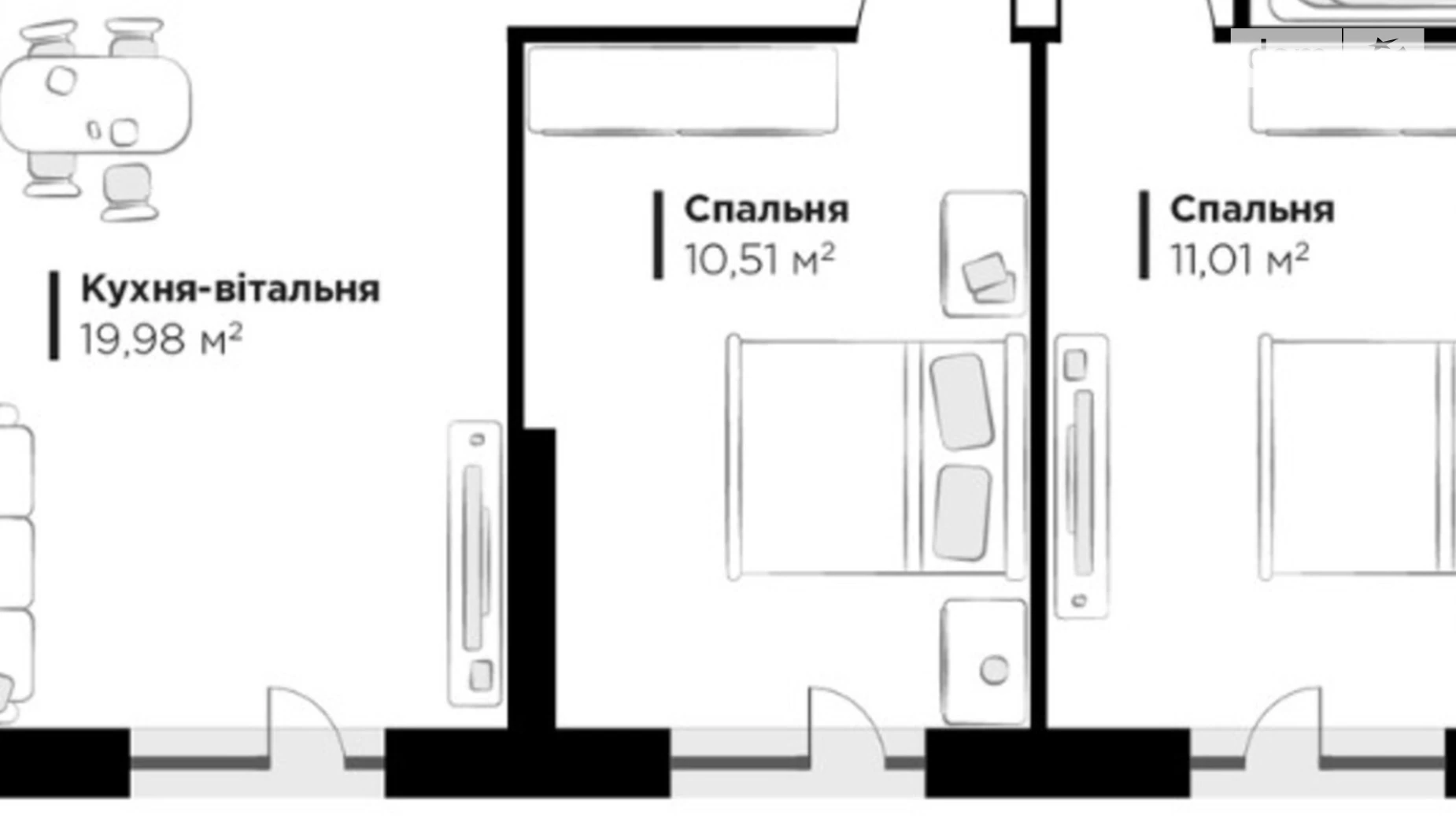 Продается 2-комнатная квартира 68 кв. м в Винниках, ул. Галицкая