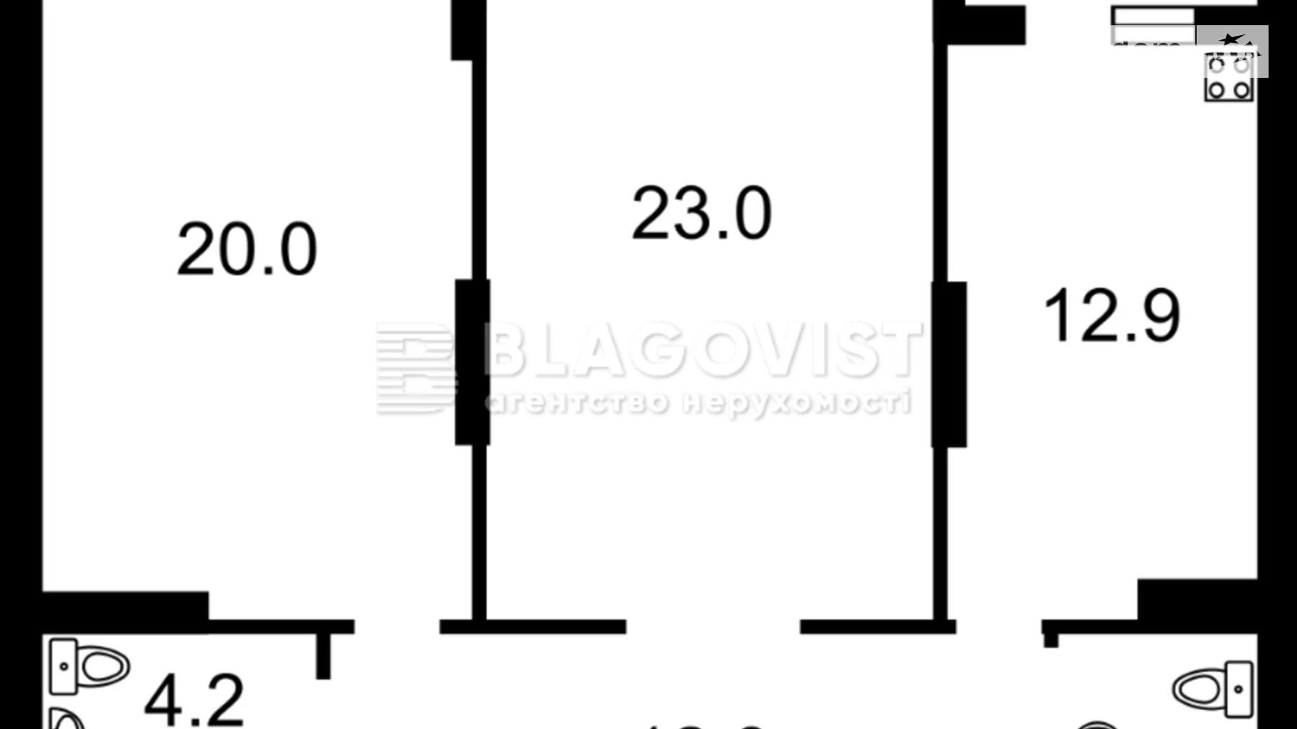 Продается 2-комнатная квартира 78.6 кв. м в Киеве, ул. Михаила Максимовича, 3Д