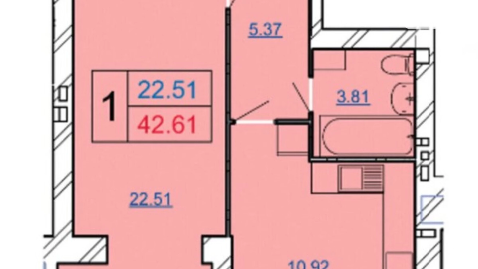 Продається 1-кімнатна квартира 42.6 кв. м у Хмельницькому, вул. Січових Стрільців - фото 5