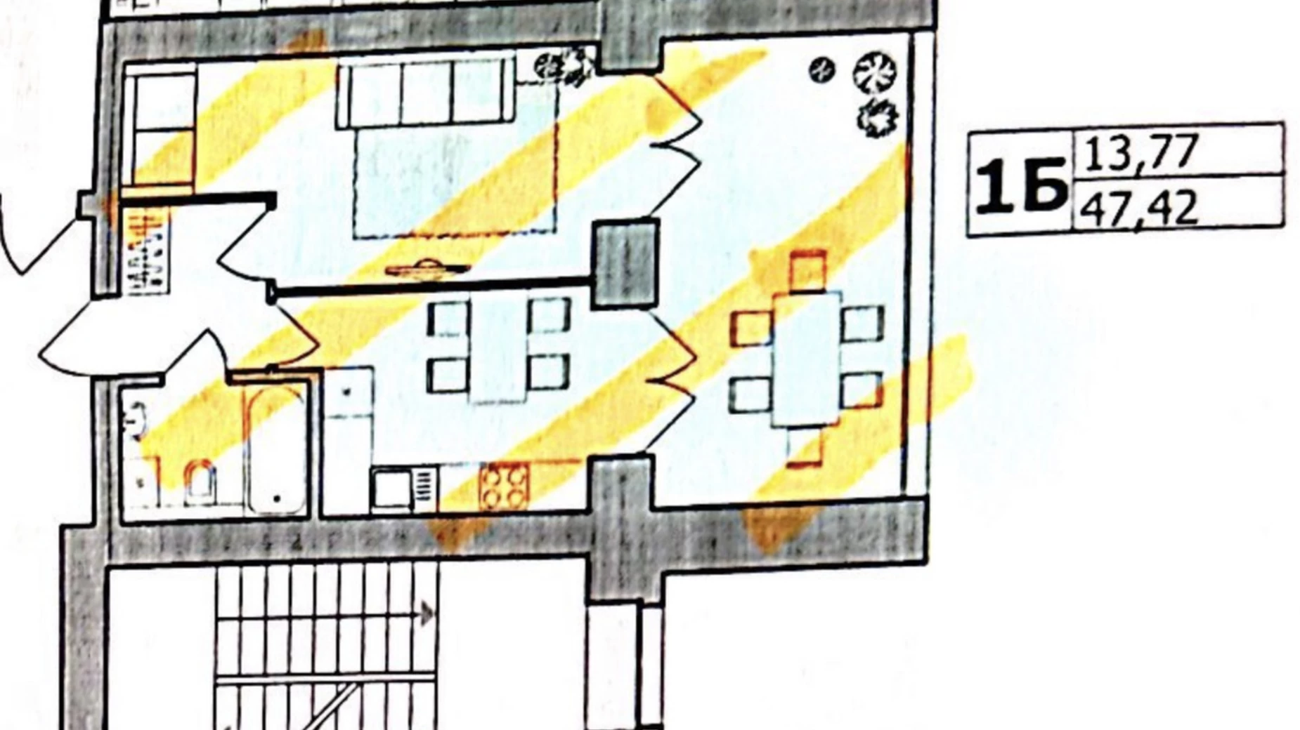 Продается 1-комнатная квартира 48 кв. м в Ирпене, ул. Тургеневская, 24