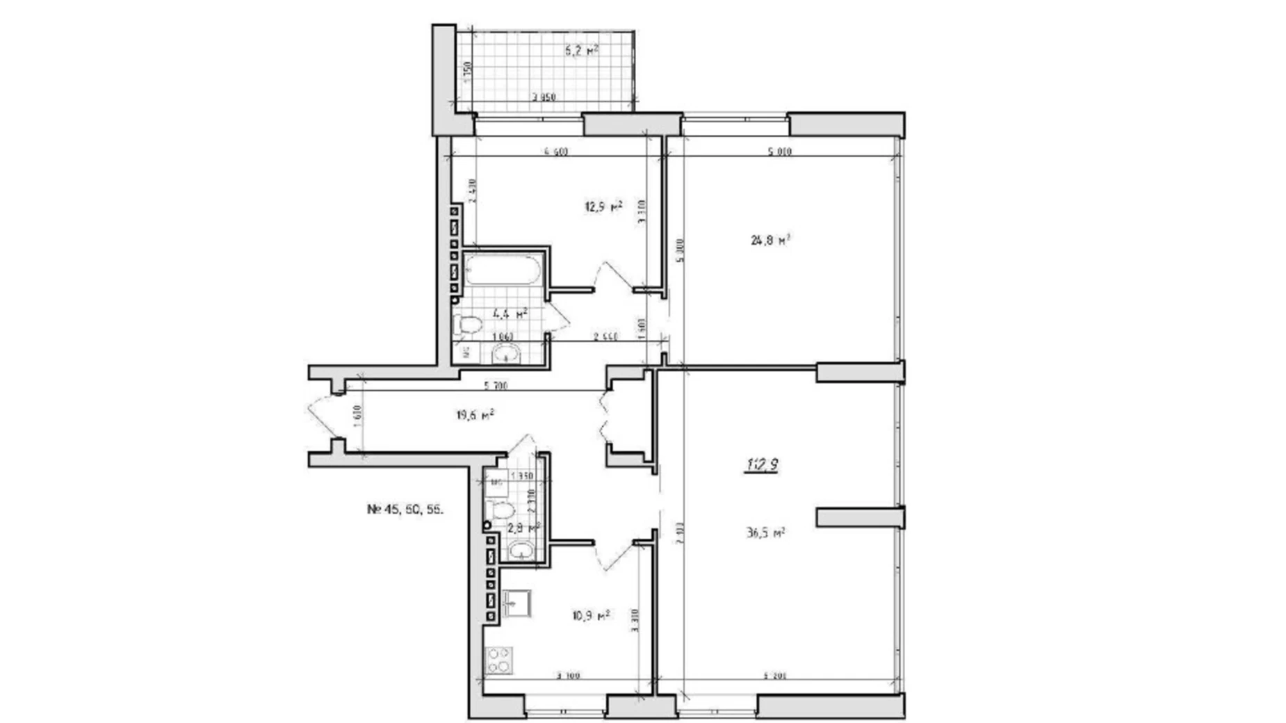 Продается 3-комнатная квартира 113 кв. м в Днепре, пер. Добровольцев, 3