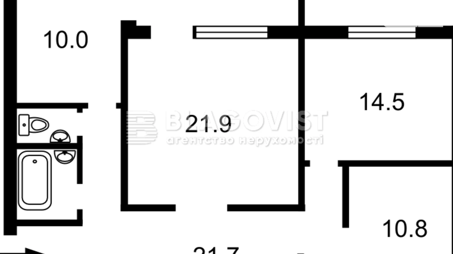 Продается 3-комнатная квартира 130 кв. м в Киеве, бул. Кольцова, 14Д