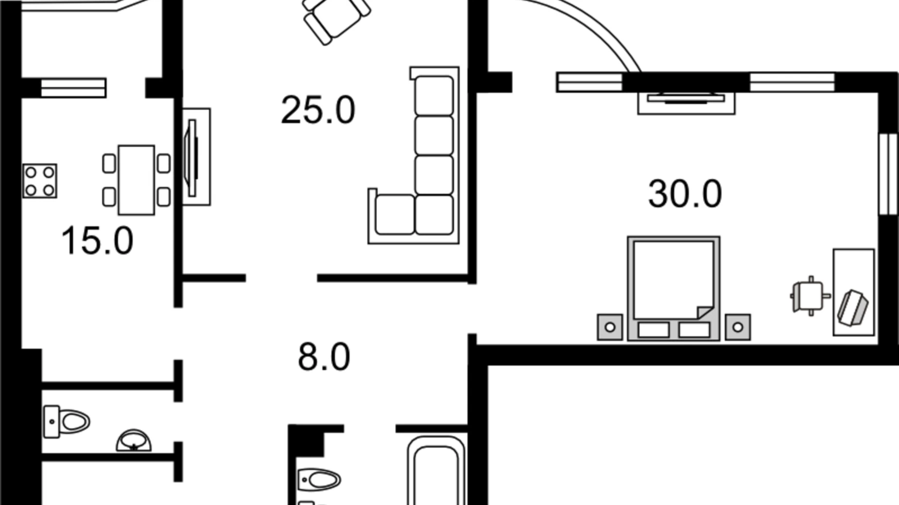 Продается 2-комнатная квартира 90 кв. м в Киеве, ул. Панаса Мирного, 17